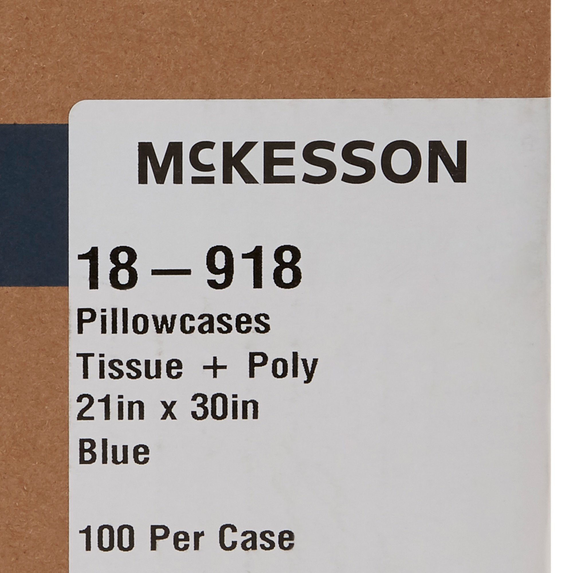 McKesson Blue Disposable Pillowcases - Soft & Hygienic, 21x30", 100 Pack