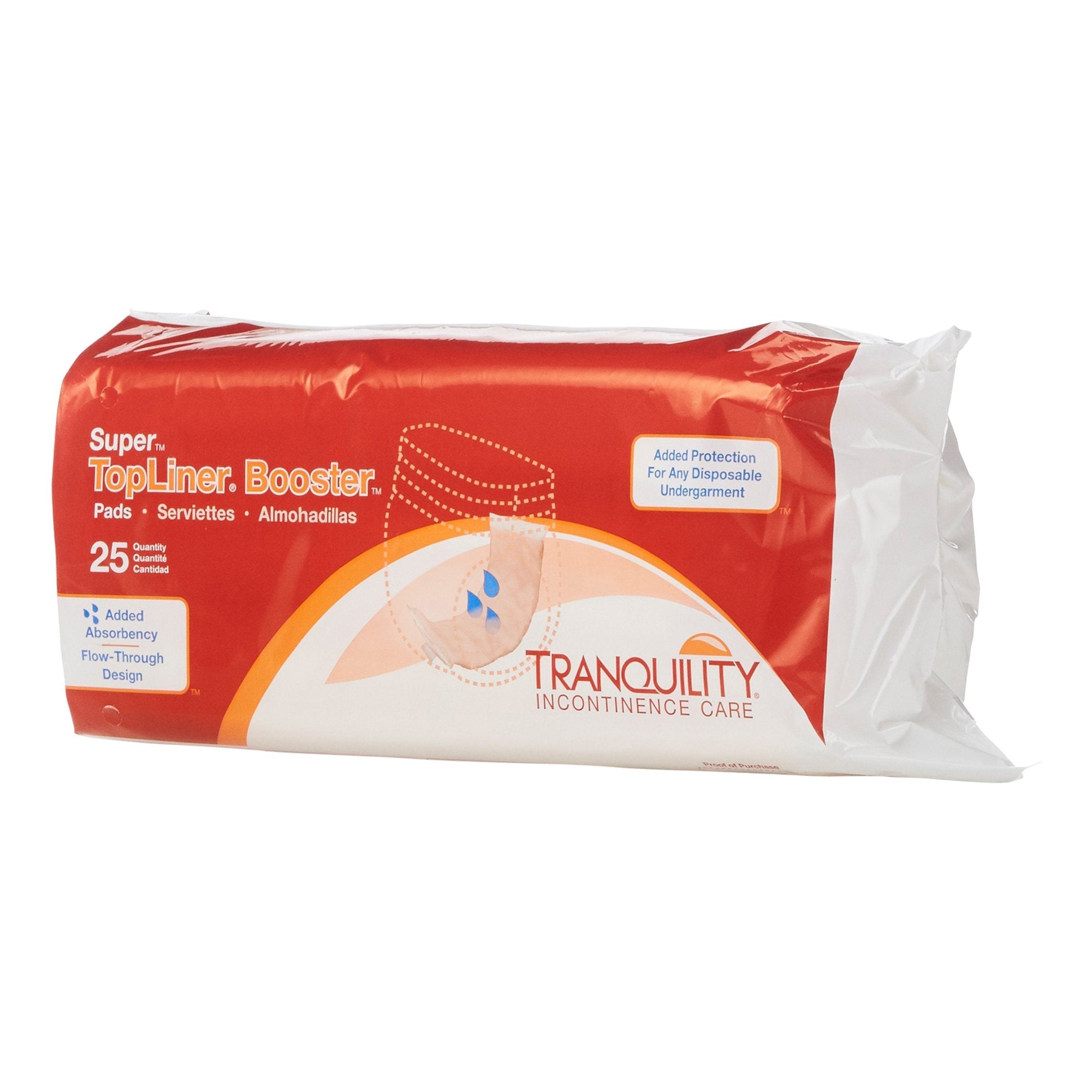 TopLiner™ Super Absorbent Incontinence Booster Pad, 4¼ x 15" - 25 Pack