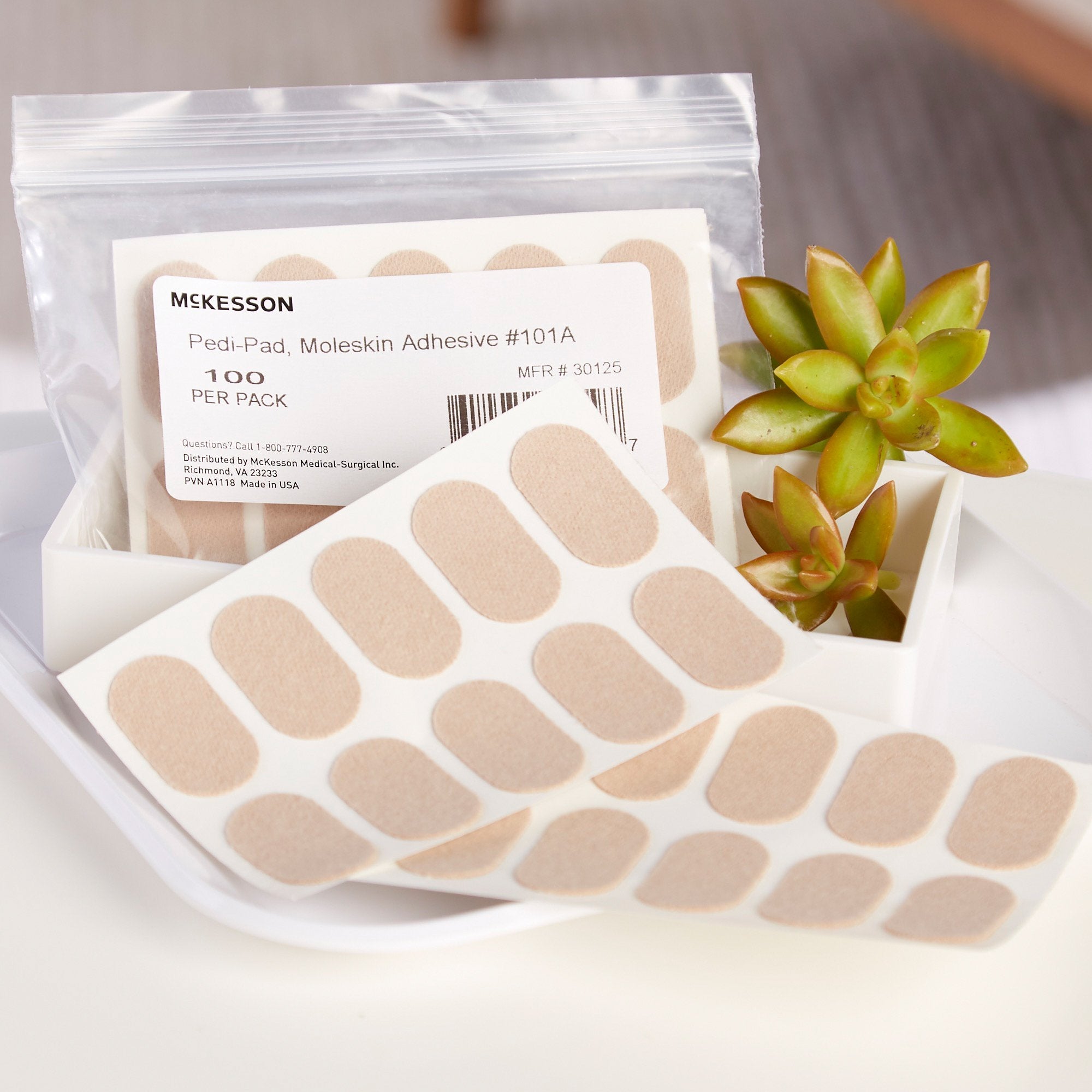 McKesson Pedi-Pad Beige Protective Pad, Size 101-A (100 Units)