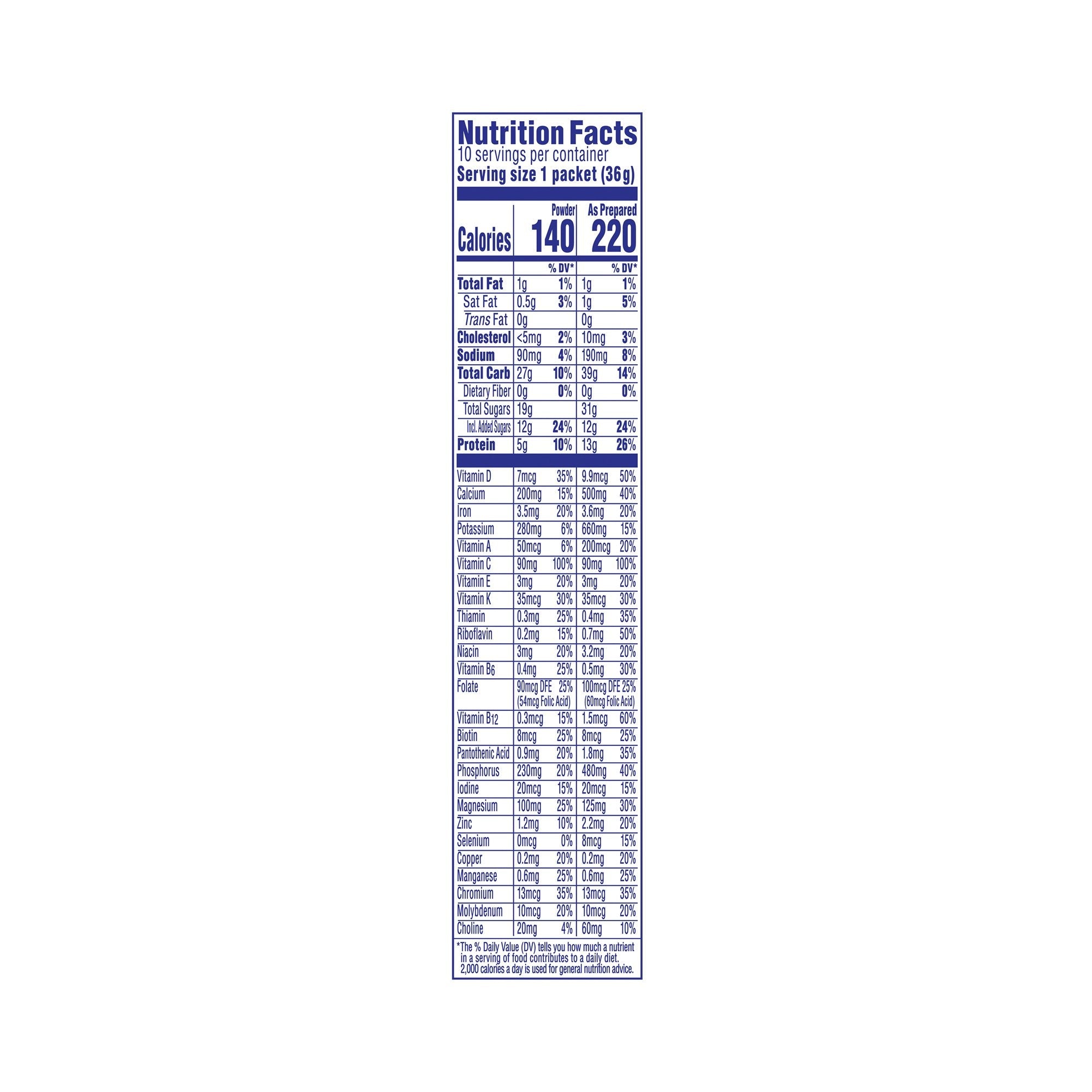 Carnation Breakfast Essentials® Chocolate Nutritional Drink (10 Units)