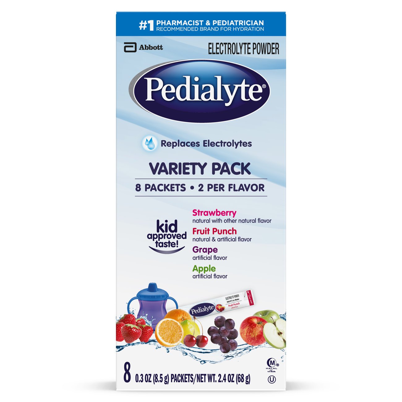 Pedialyte® Electrolyte Powder, Assorted Flavors (8 Units)