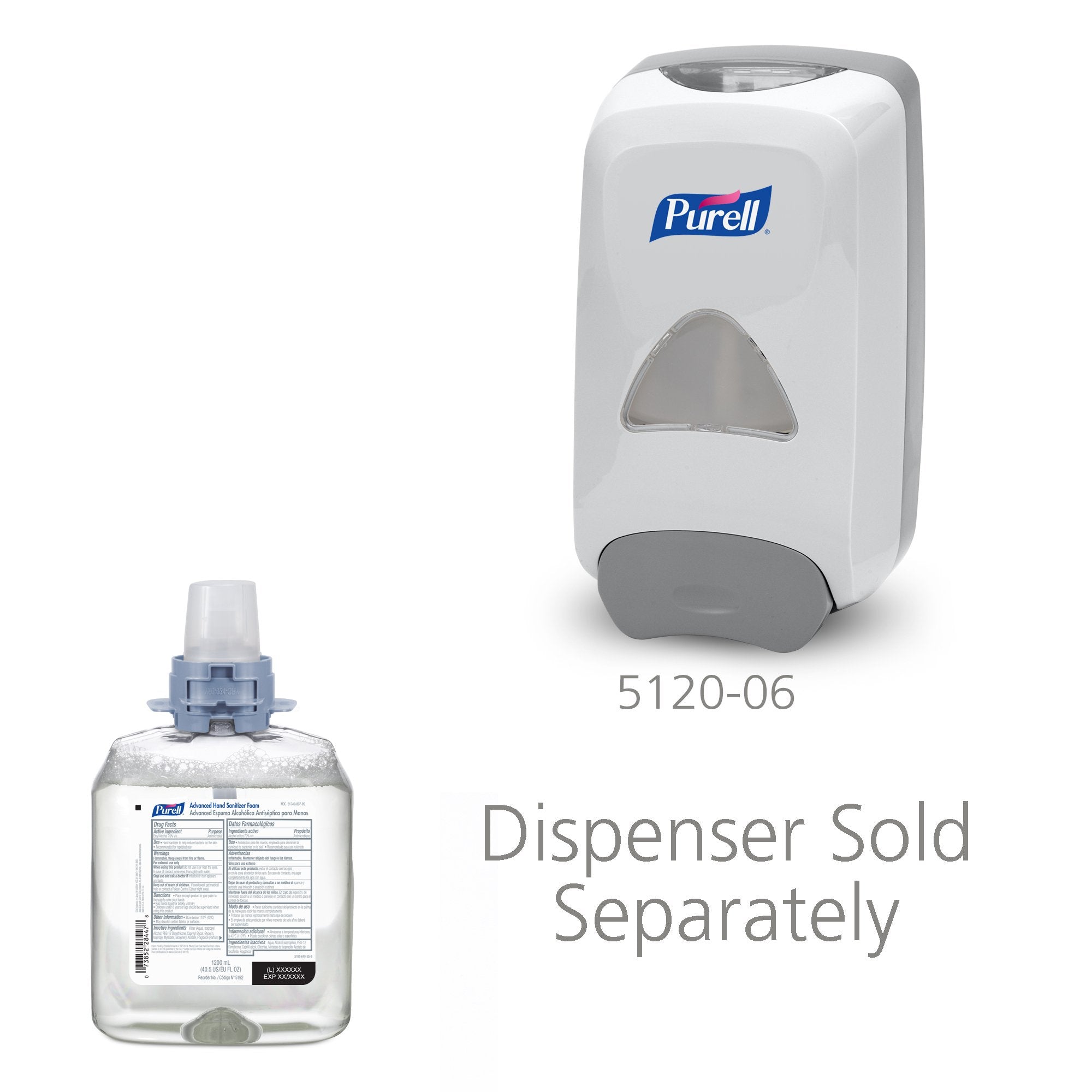 Hand Sanitizer Purell® Advanced 1,200 mL Ethyl Alcohol Foaming Dispenser Refill Bottle - image 3