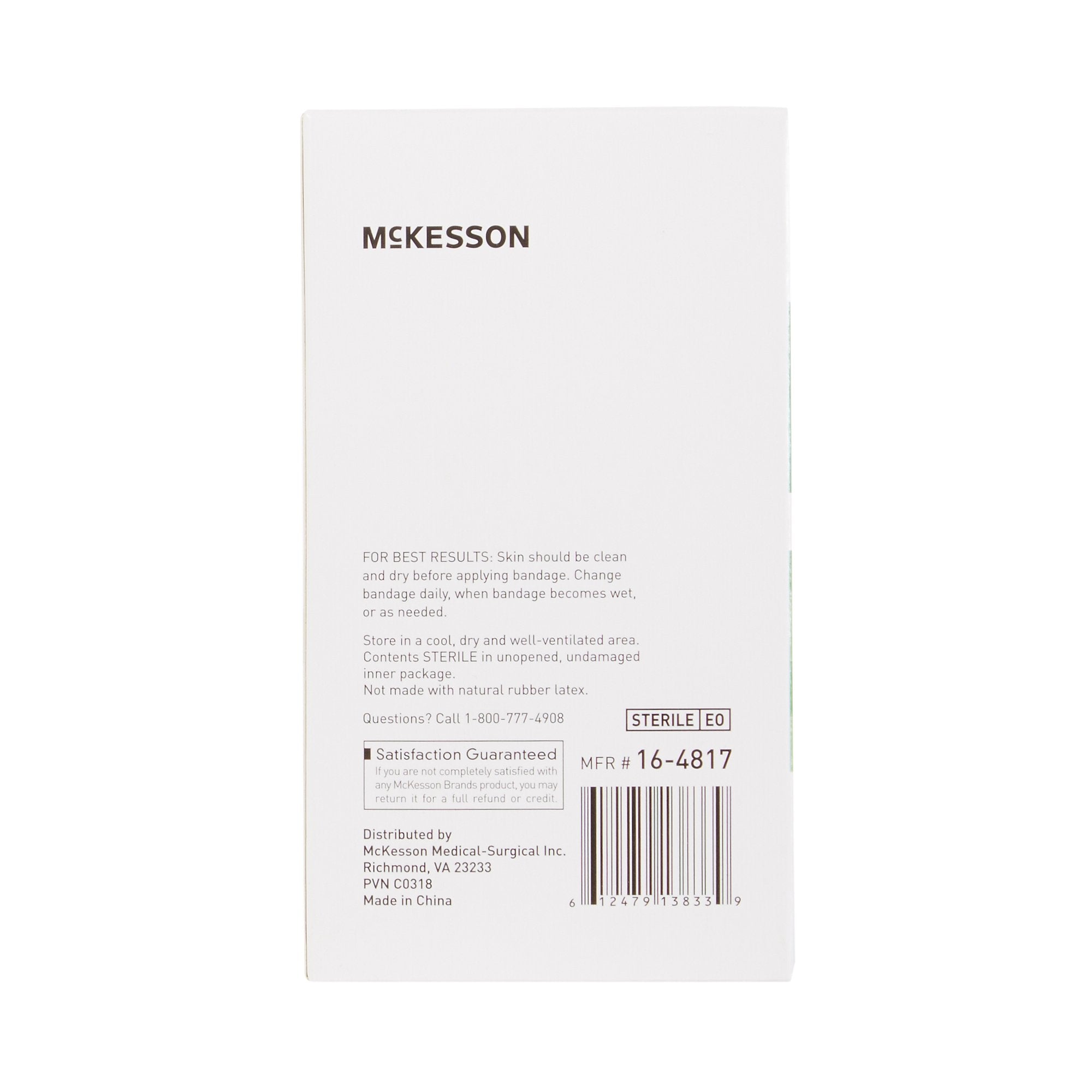 McKesson Tan Fabric Adhesive Strips 2x4" - Sterile Bandages for Wound Care