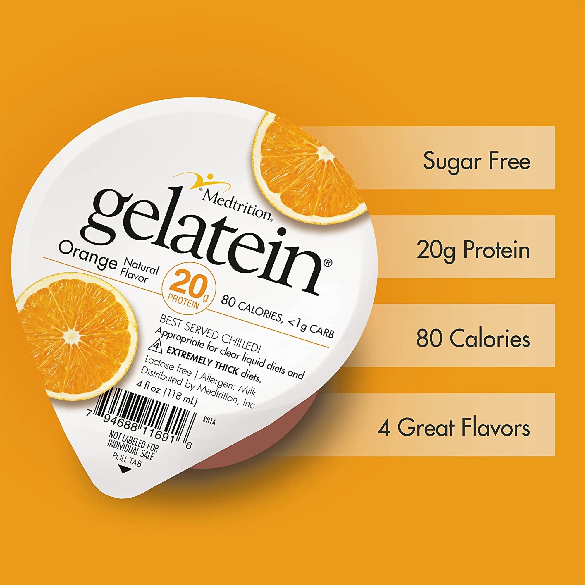 Oral Supplement Gelatein® Orange Flavor Gel 4 oz. Cup - image 5