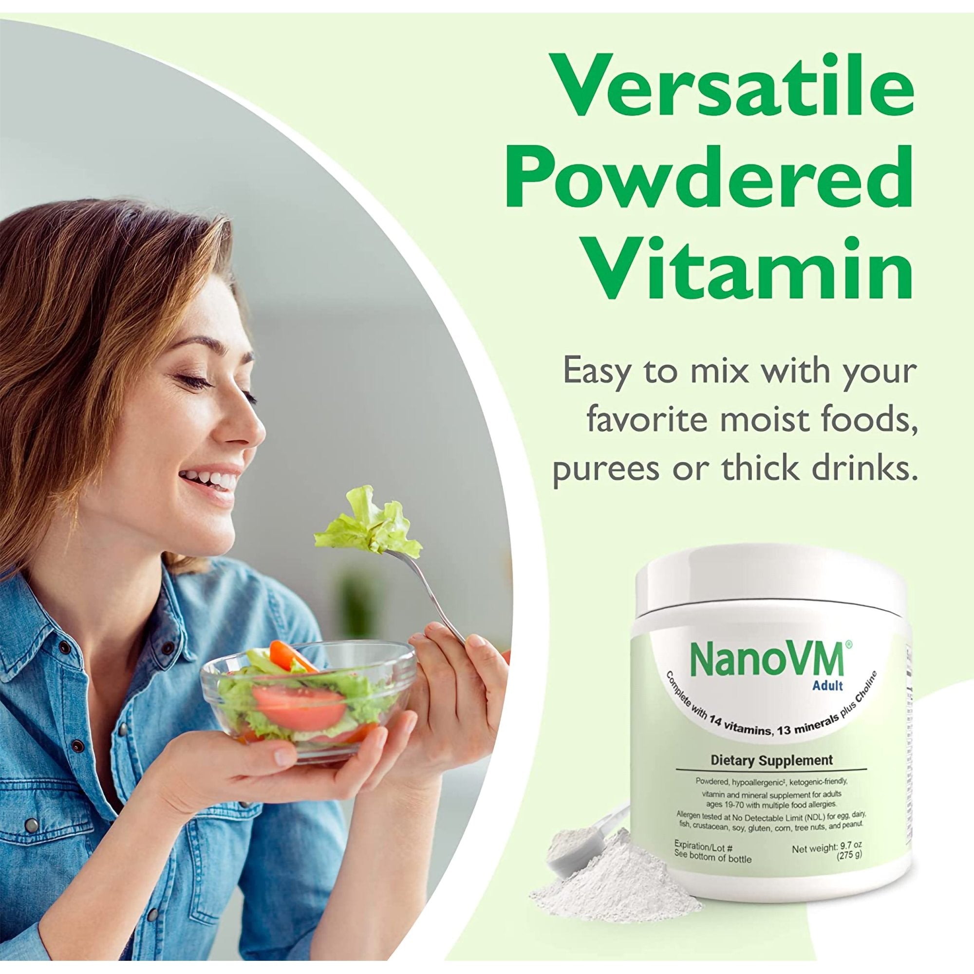 Oral Supplement NanoVM® Adult Unflavored Powder 275 Gram Jar - image 5