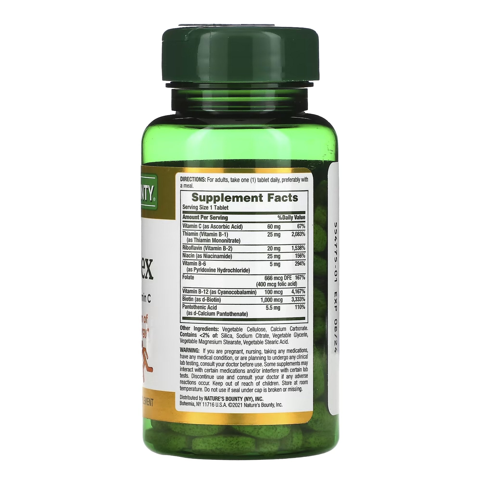 Multivitamin Supplement Nature's Bounty® Vitamin B / Folic acid / Ascorbic Acid 60 mg - 100 mcg - 400 mcg Strength Tablet 150 per Bottle - image 3
