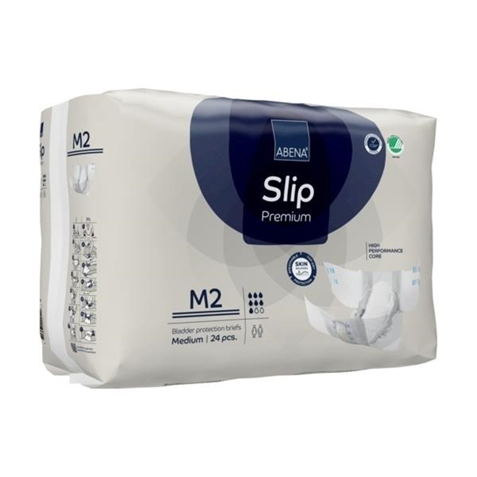 Incontinence Brief Abena® Slip Premium M2 Adult Medium Unisex Disposable Heavy Absorbency - image 3
