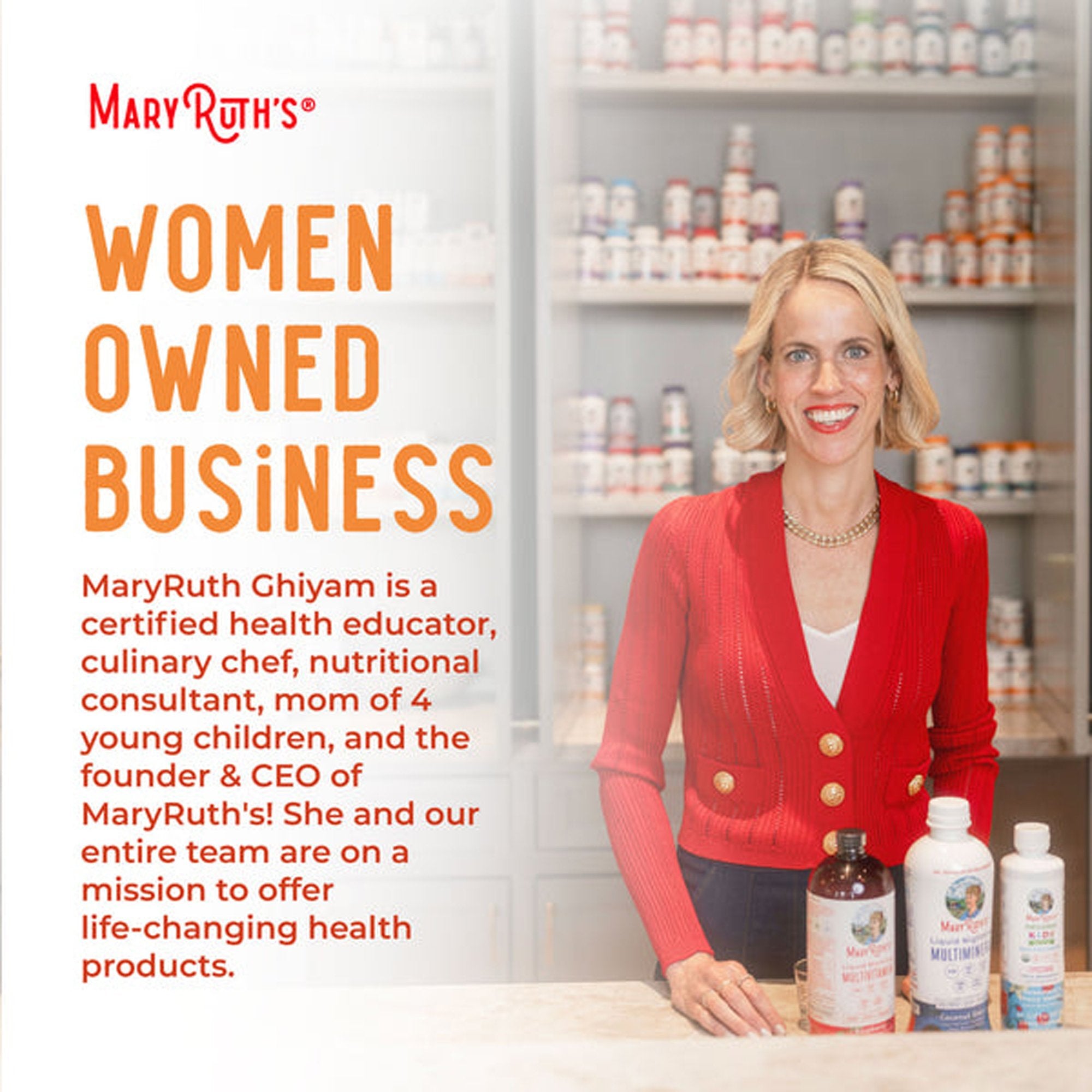 Multivitamin Supplement Mary Ruth's® Liquid Morning Multivitamin + Hair Growth Vitamin A / C / D / E 1,010 mcg - 90 mg - 20 mcg - 18 mg Strength Liquid 30 oz. Peach Mango Flavor - image 8