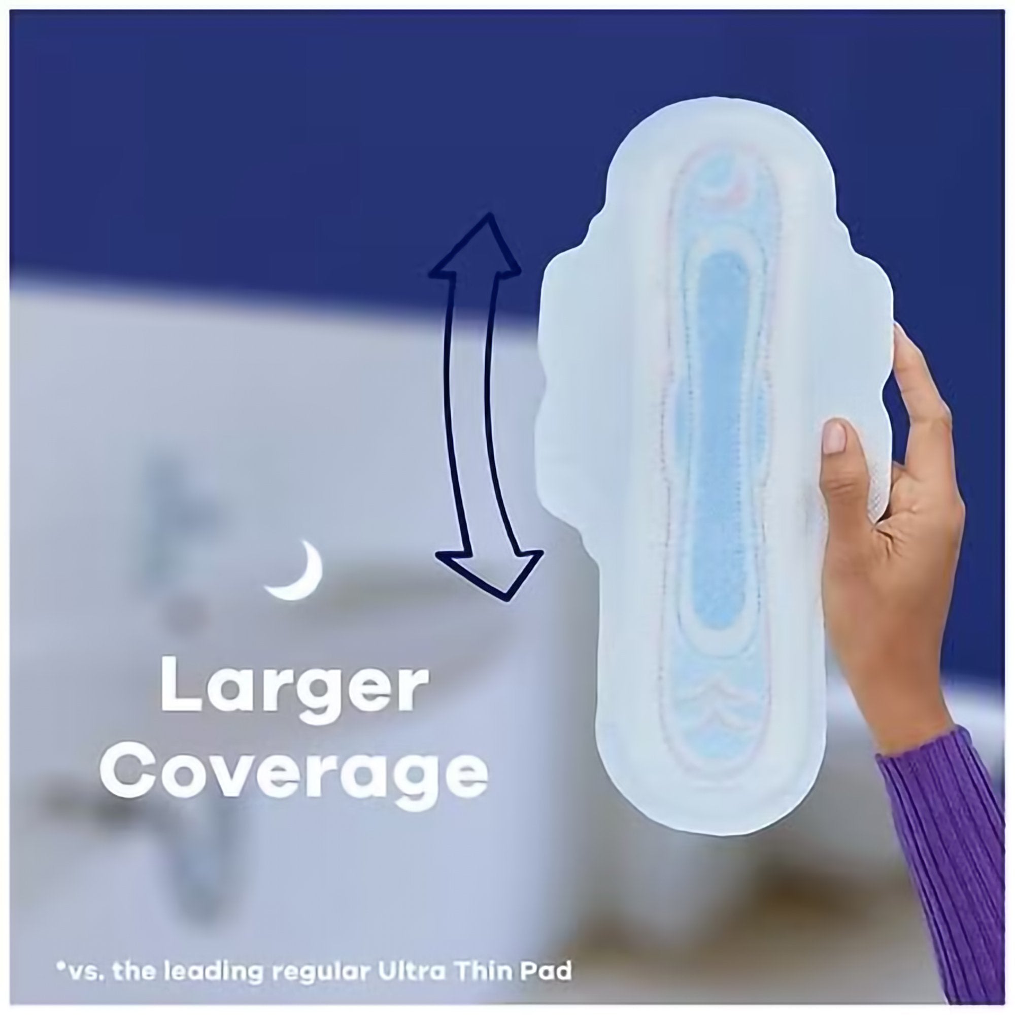 Feminine Pad Always® Ultra Thin Overnight / With Wings Heavy Absorbency - image 3
