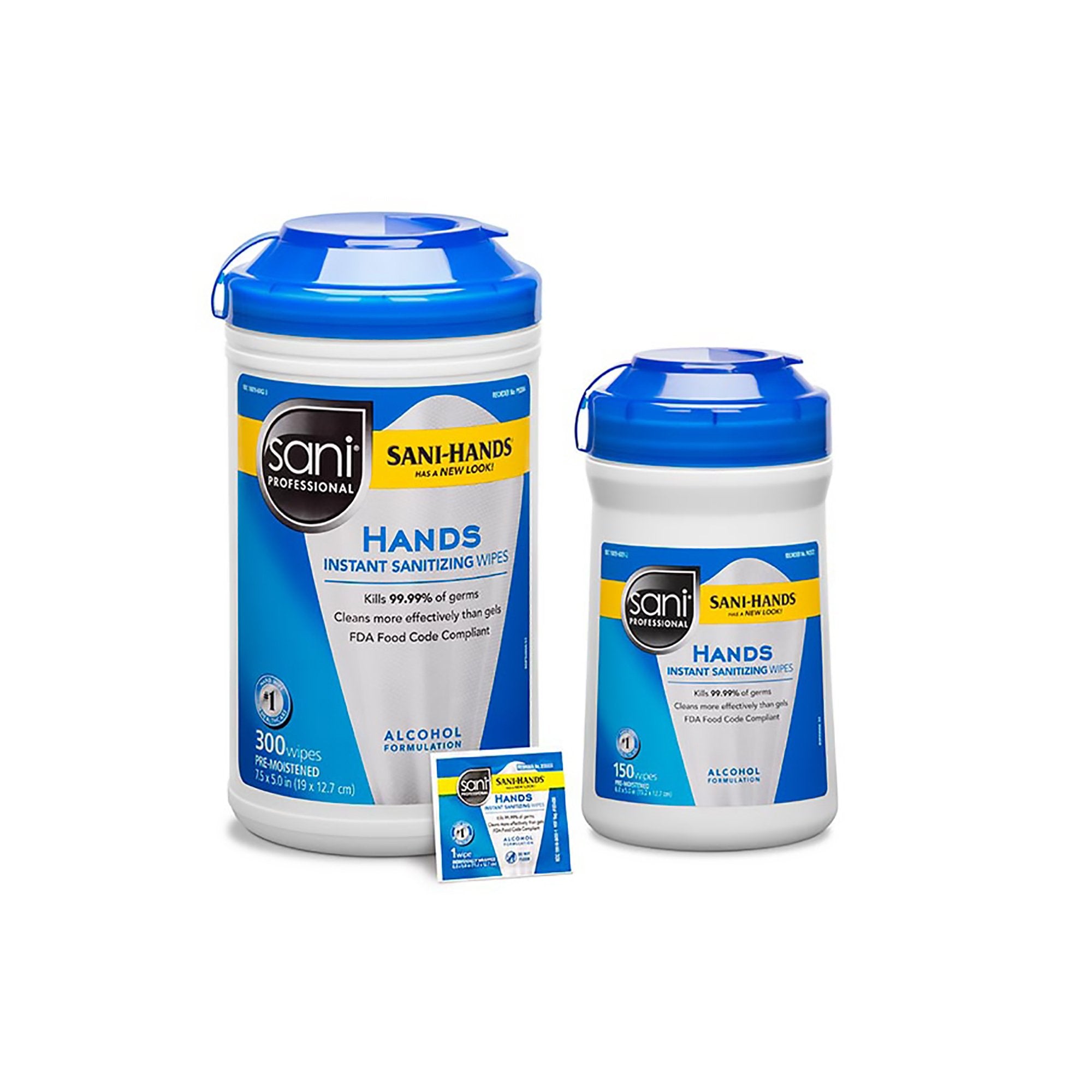 Hand Sanitizing Wipe Sani-Hands® 300 Count Ethyl Alcohol Wipe Canister - image 4