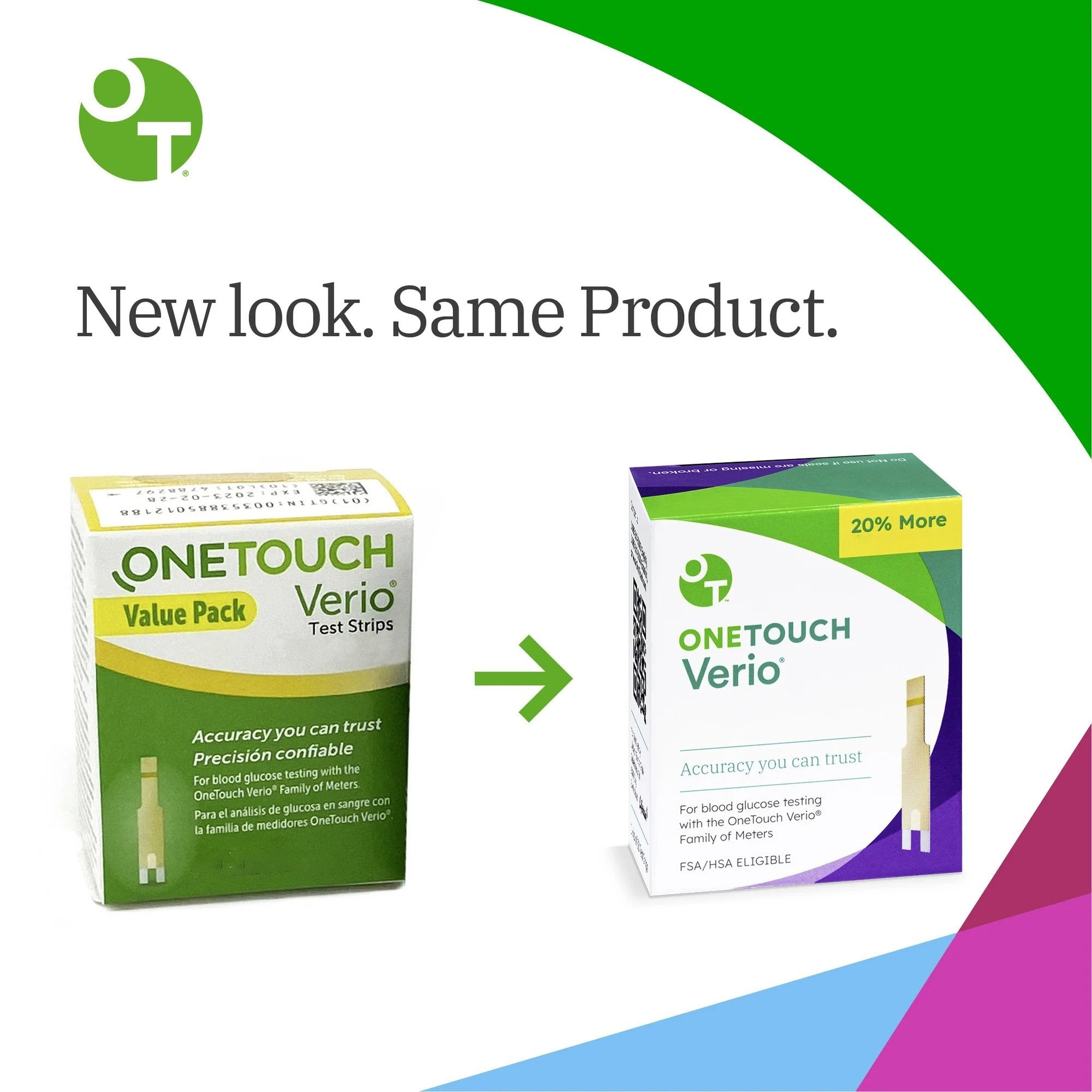 Blood Glucose Test Strips OneTouch® Verio® 100 Strips per Pack For OneTouch® Verio® Meter - image 2