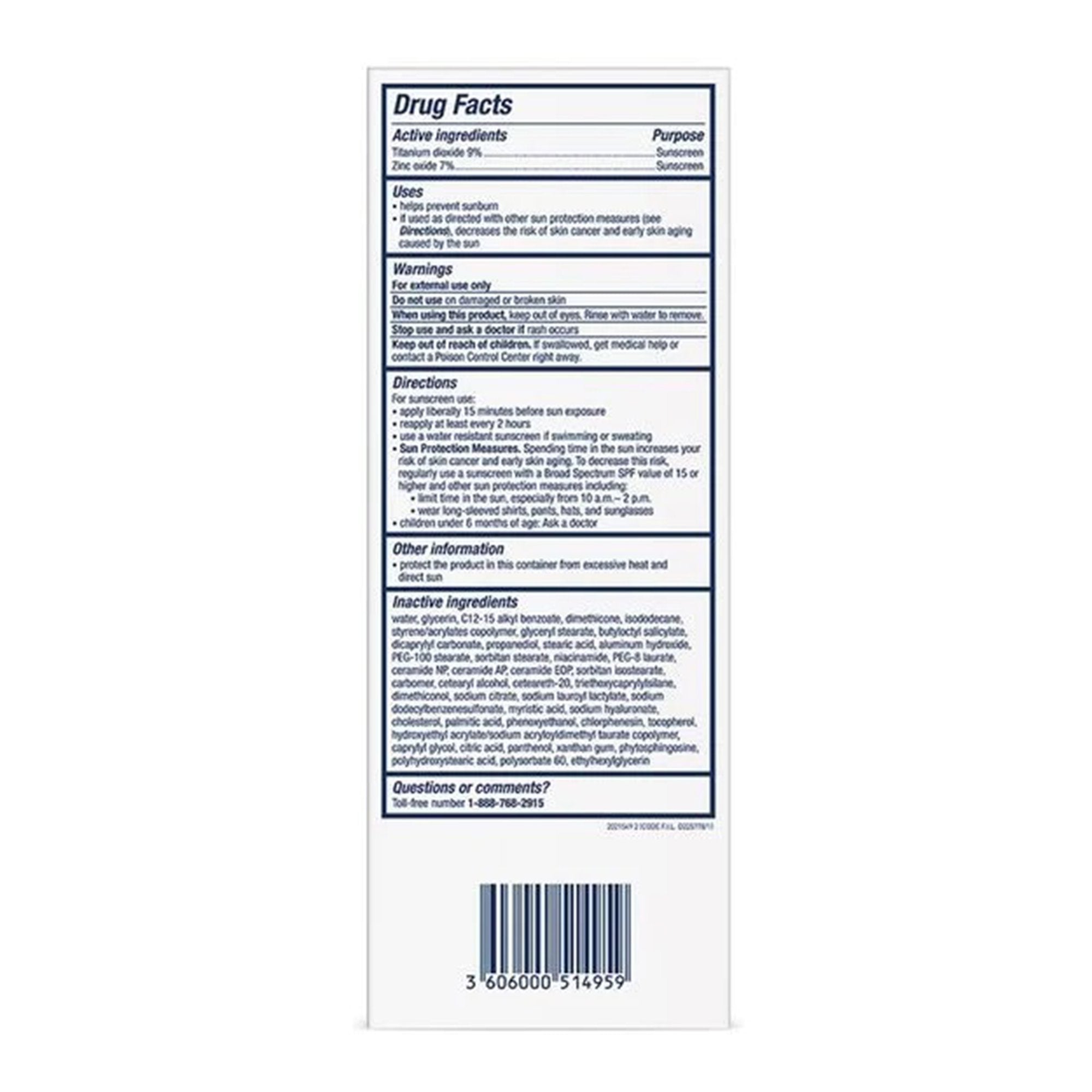 Sunscreen CeraVe® Hydrating Mineral Sunscreen Face SPF 50 Lotion 2.5 oz. Tube - image 2