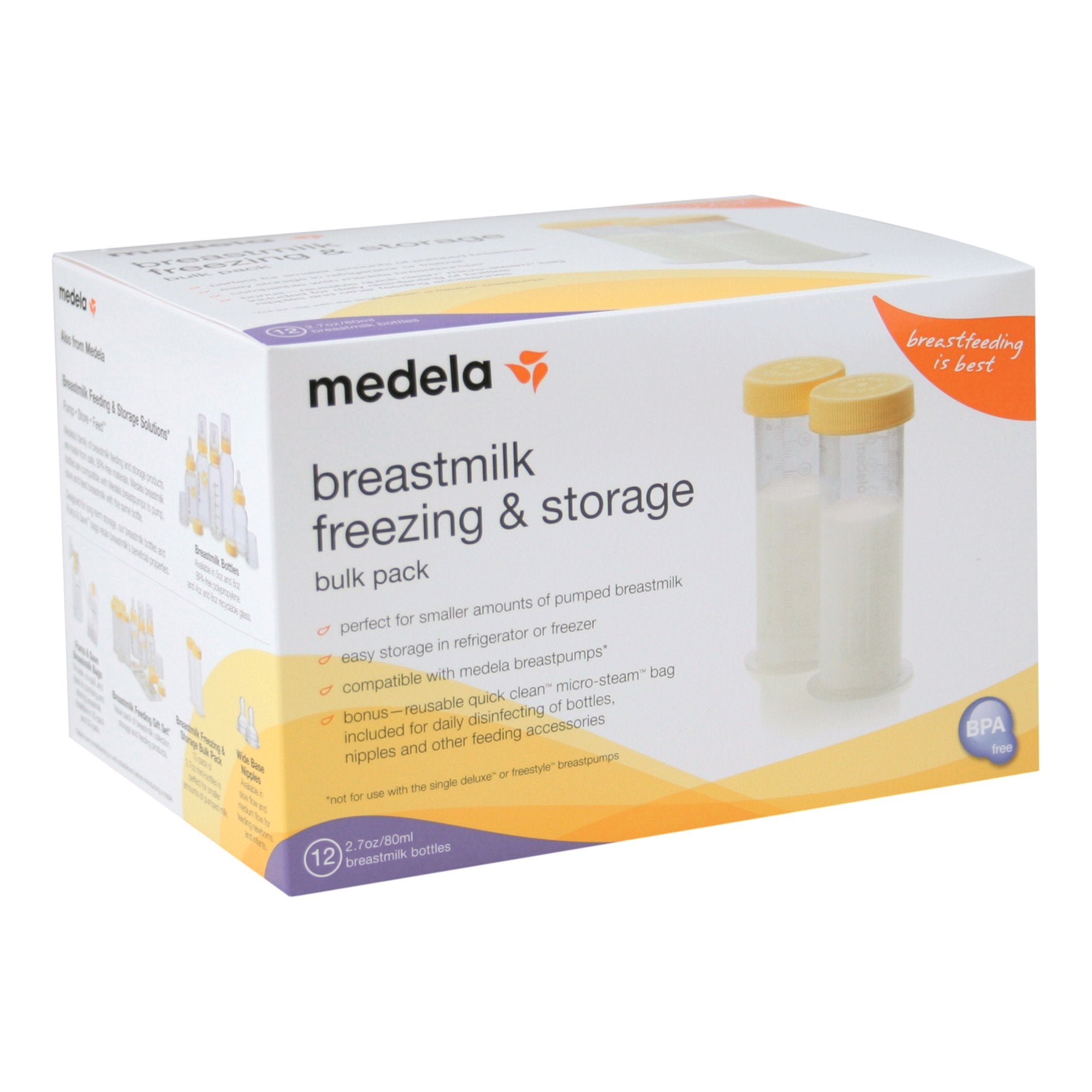 Breast Milk Storage Bottle 2.7 oz. Clear - image 2