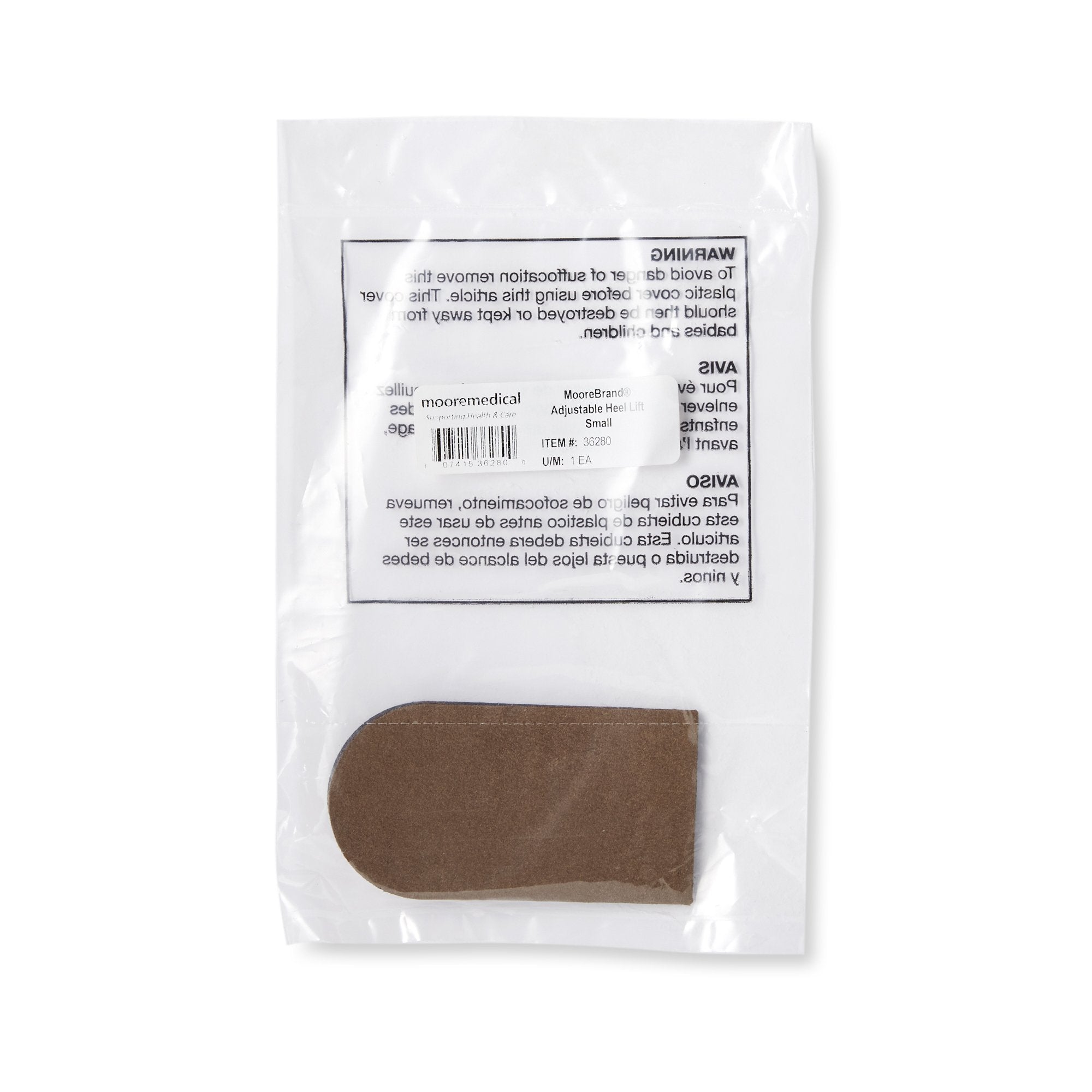 Heel Lift McKesson Leg Lifter Foam Core / Suede Top Women 6 to 6.5 / Men 4 to 4.5 Passion Mocha - image 5