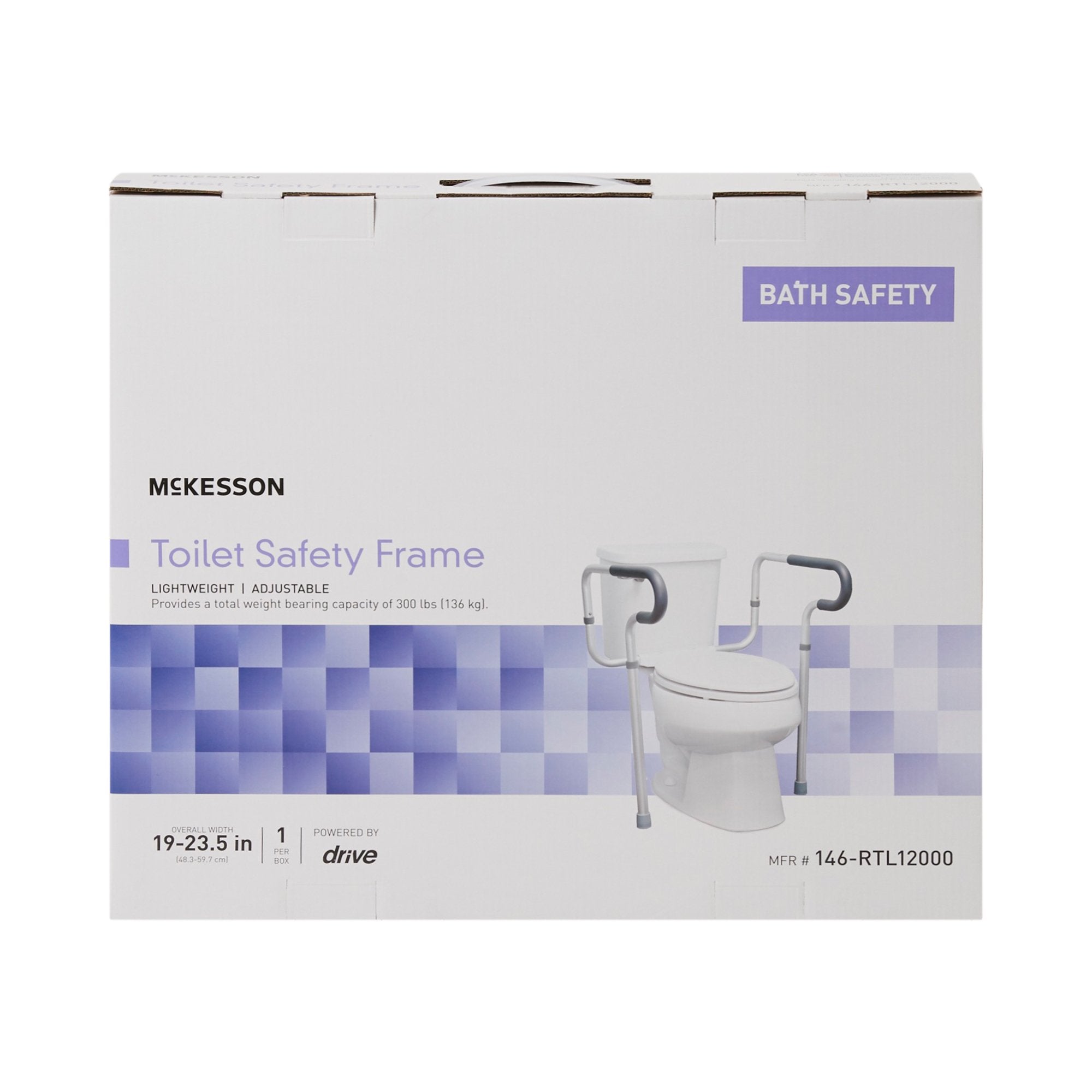 McKesson Toilet Safety Rail, Gray Aluminum (4 Units)