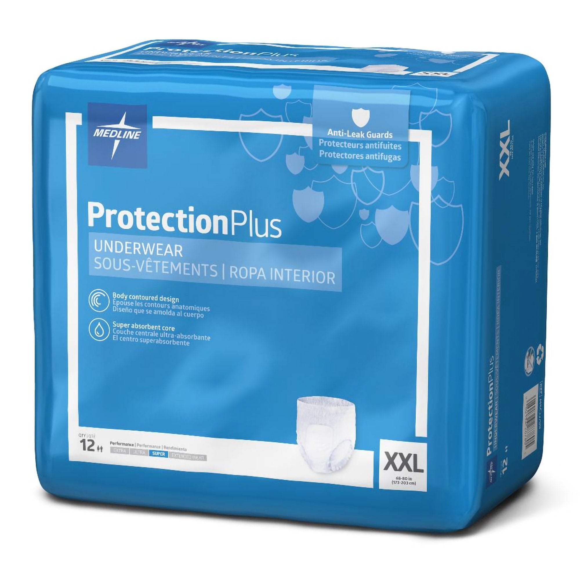 Absorbent Underwear FitRight® Super Pull On with Tear Away Seams Adult 2X-Large Unisex Disposable Heavy Absorbency - image 3