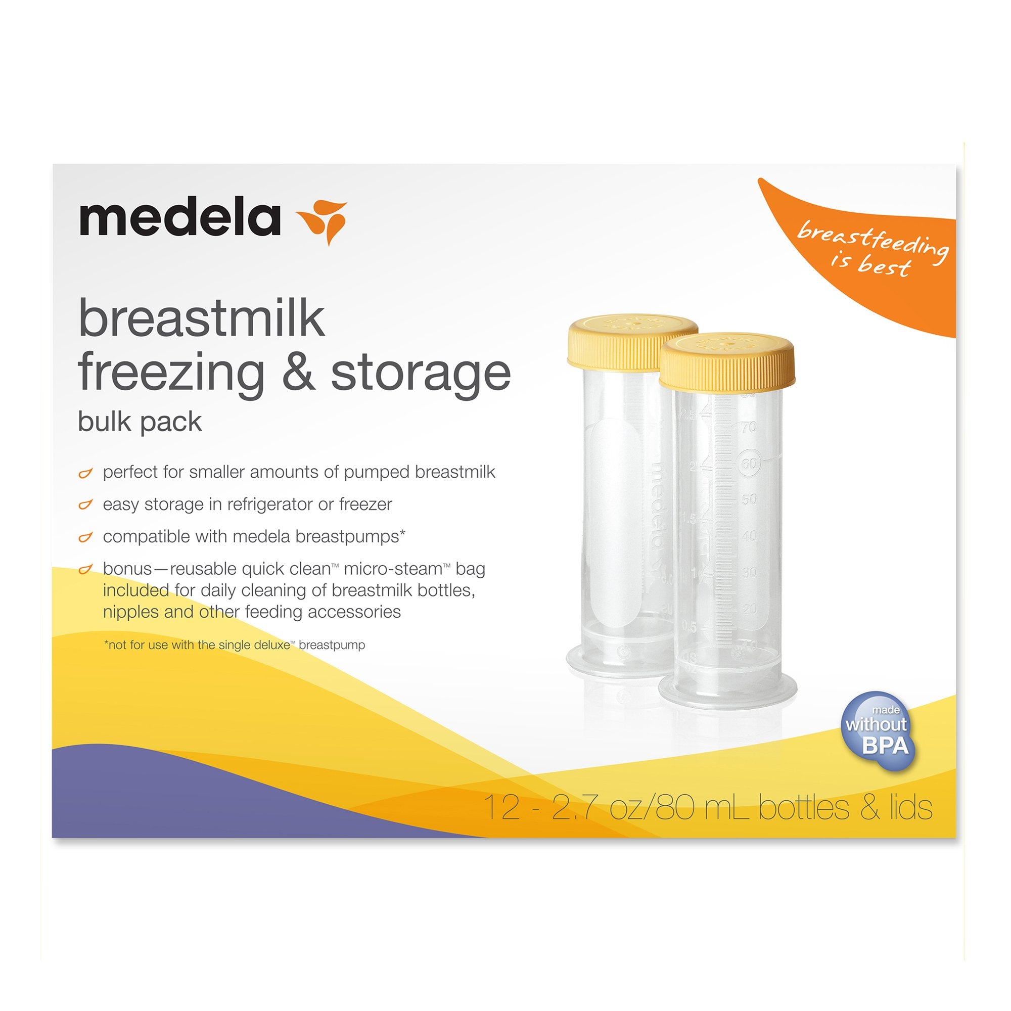 Breast Milk Storage Bottle 2.7 oz. Clear - image 3