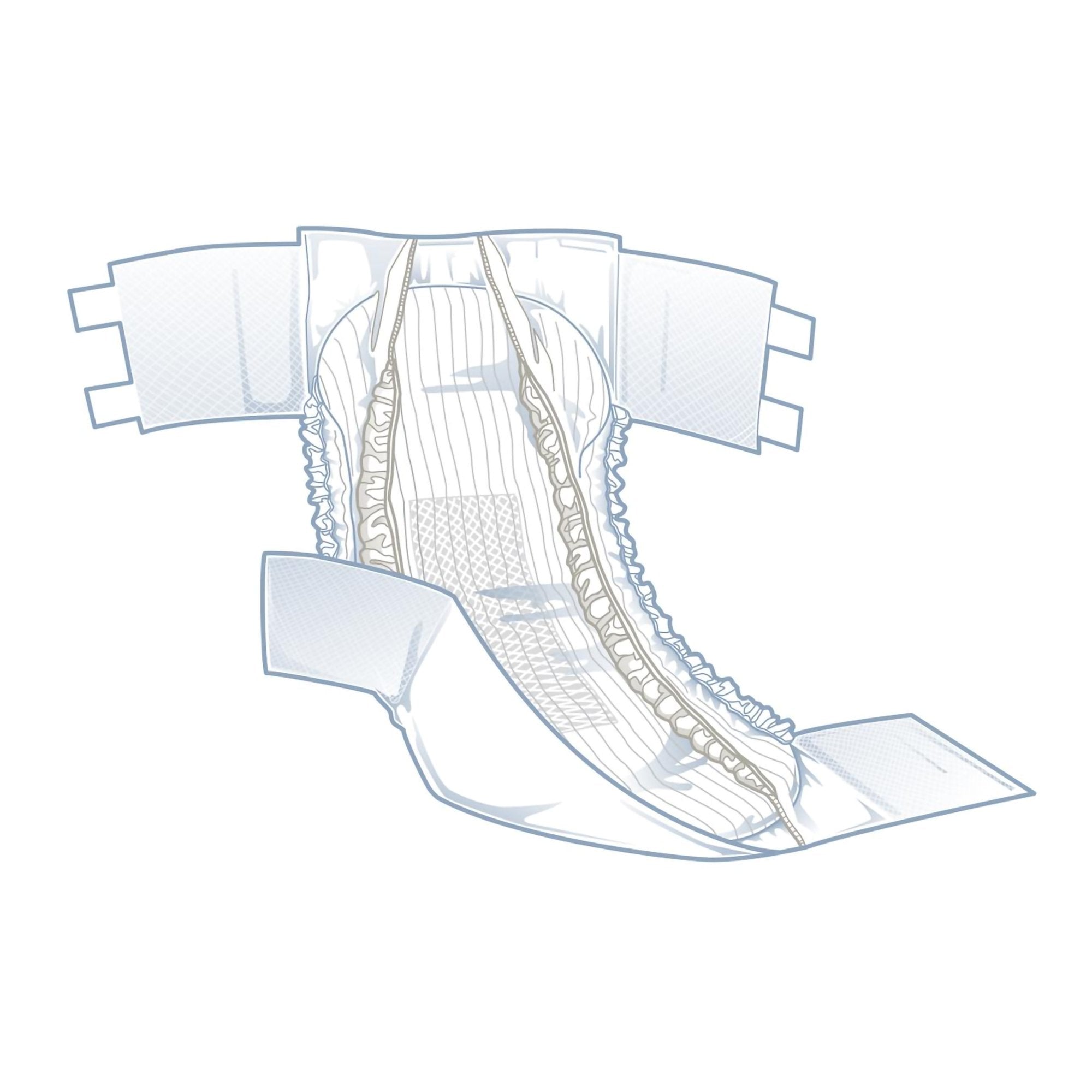 Incontinence Brief FitRight™ Plus Adult 2X-Large Unisex Disposable Moderate Absorbency - image 3