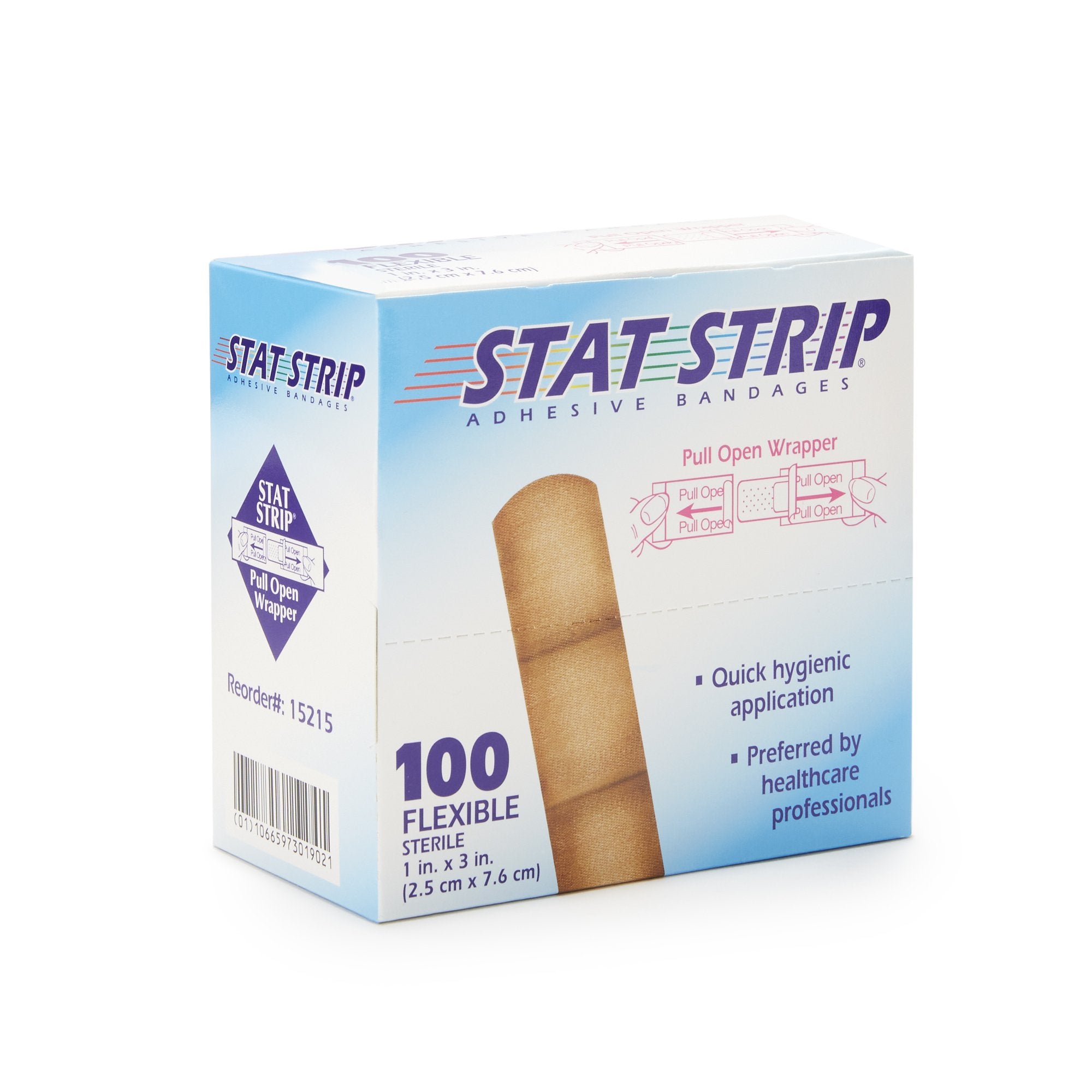 Adhesive Strip Stat Strip® Fabric Tan 1 X 3 Inch Sterile - image 3