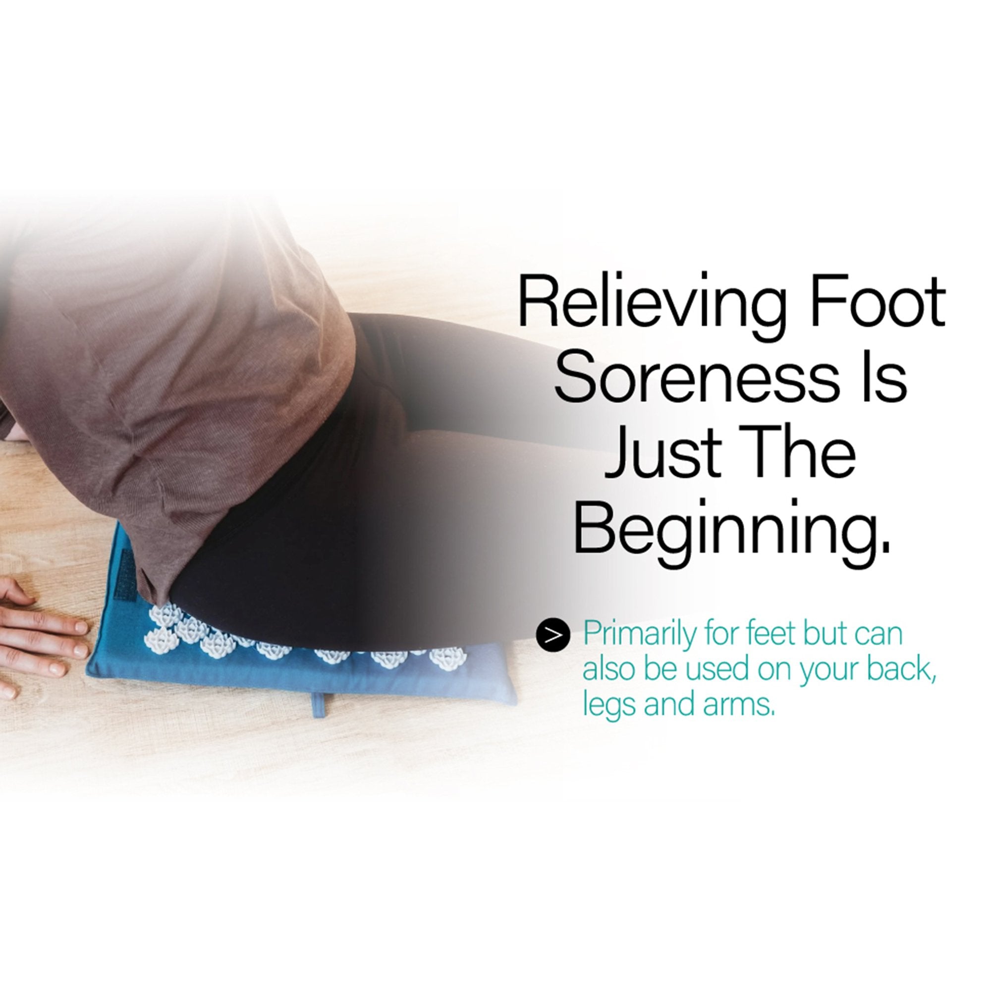 Kanjo Acupressure Memory Foam Foot Mat, Teal (1 Unit)
