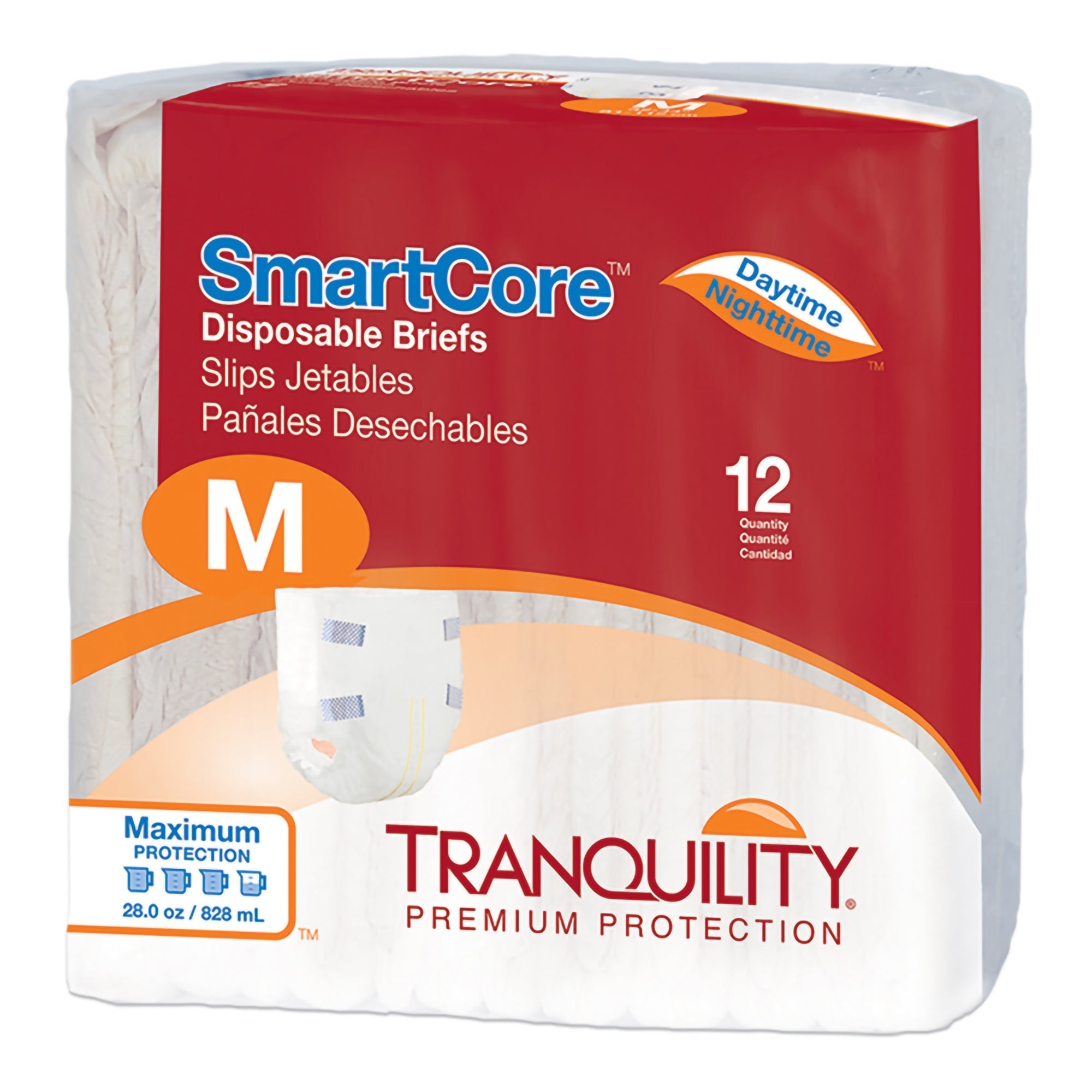 Tranquility SmartCore™ Incontinence Briefs, Medium - Maximum Absorbency