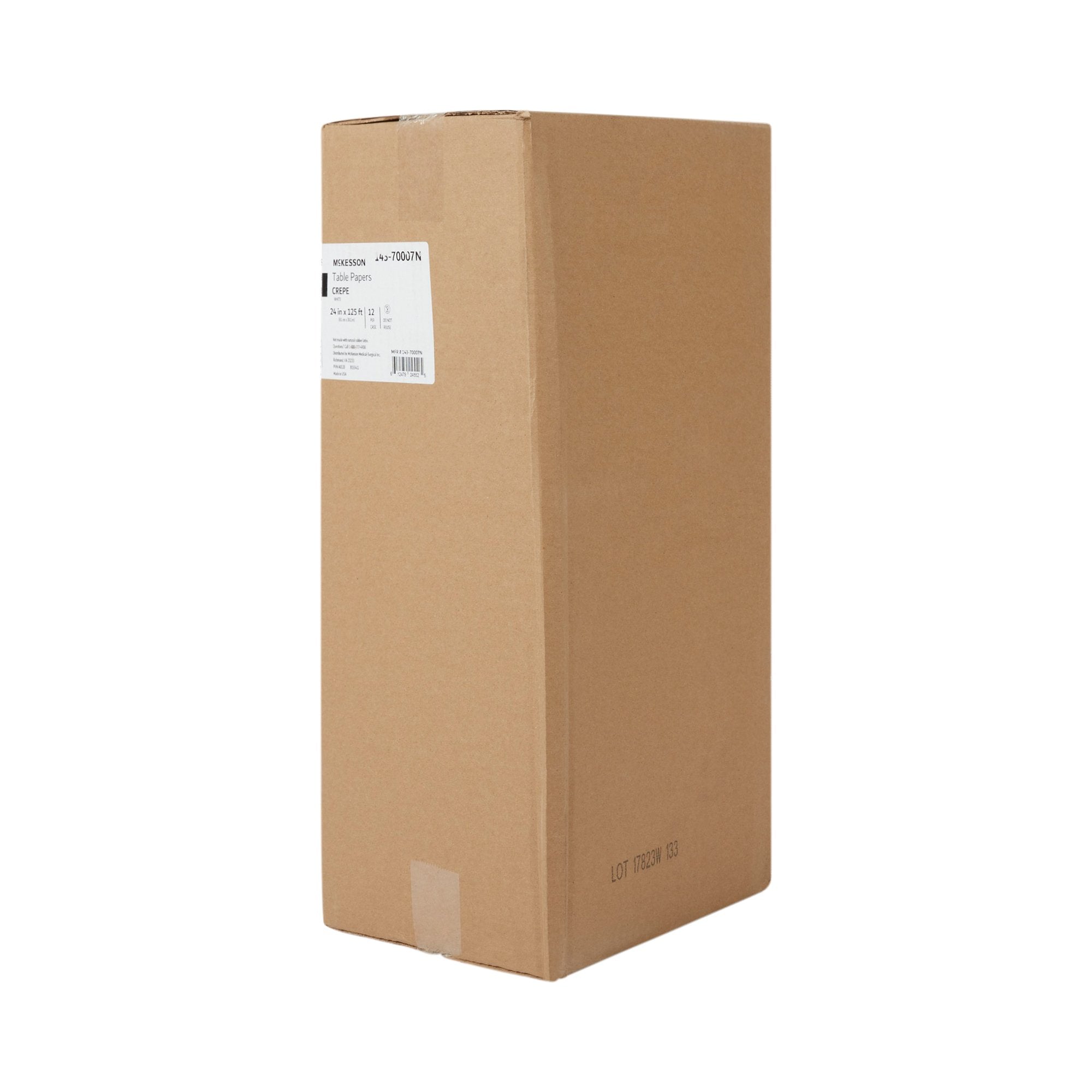 McKesson Crepe Table Paper, 24 Inch x 125 Foot, White (12 Units)