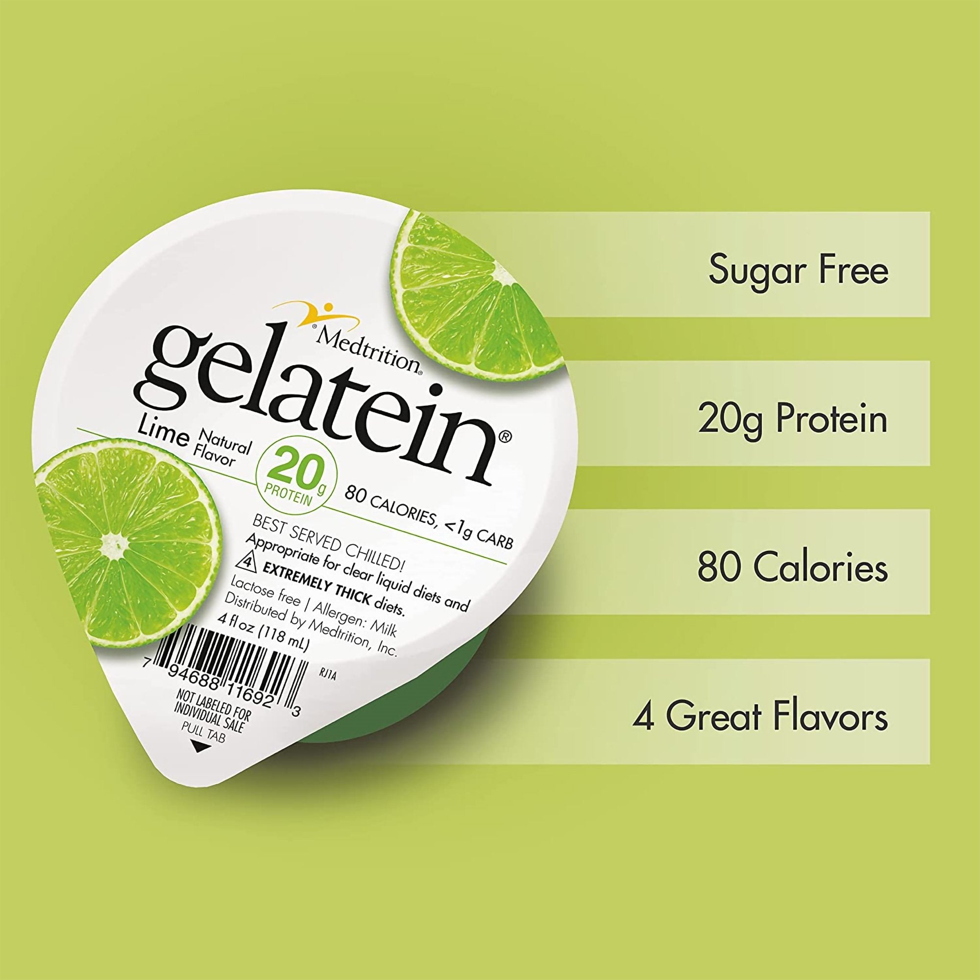 Oral Supplement Gelatein® Lime Flavor Gel 4 oz. Cup - image 5