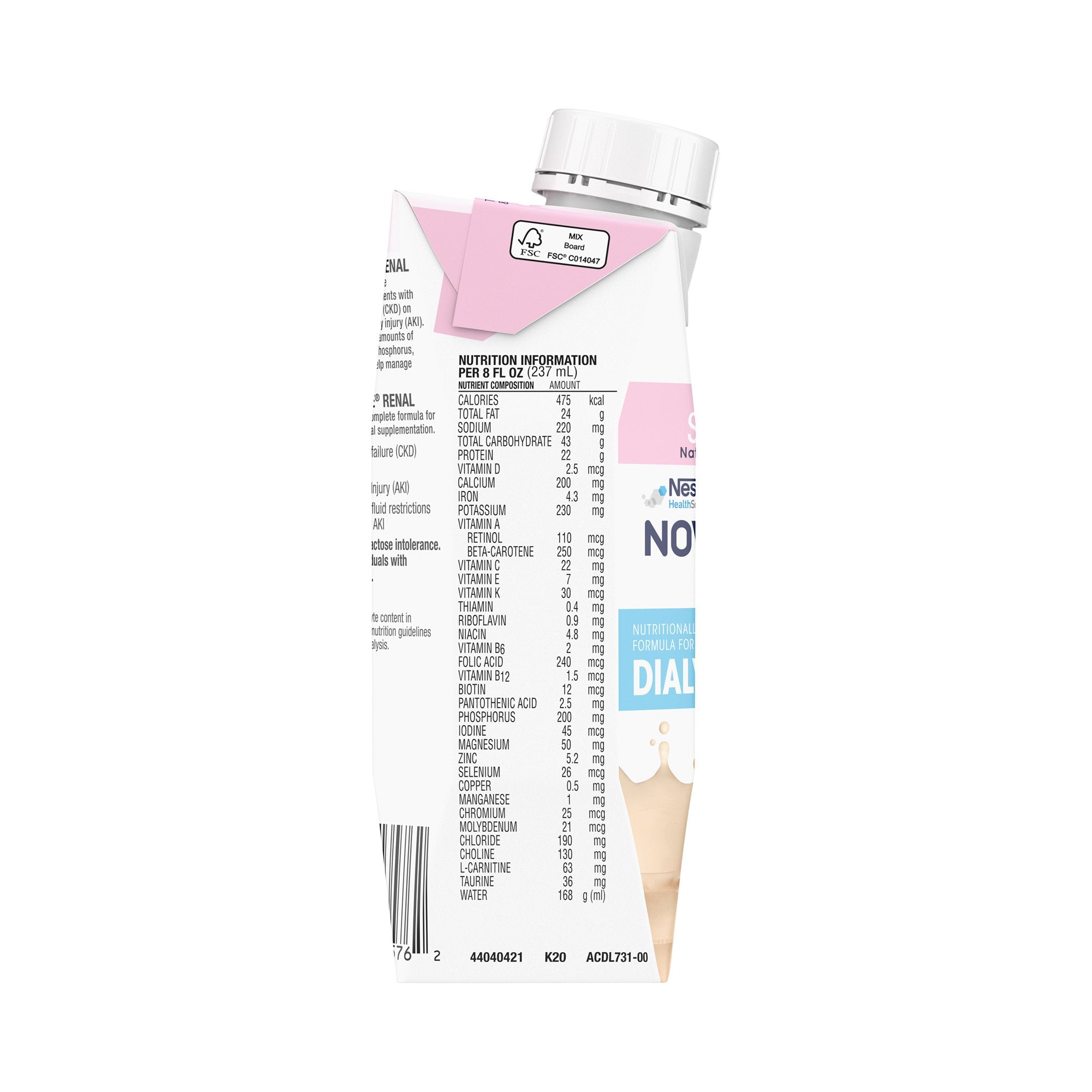 Oral Supplement Novasource® Renal Strawberry Flavor Liquid 8 oz. Carton - image 5