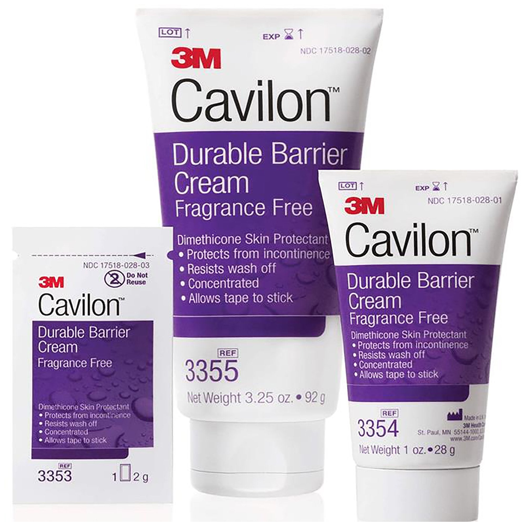 Skin Protectant 3M™ Cavilon™ 3.25 oz. Tube Unscented Cream CHG Compatible - image 2