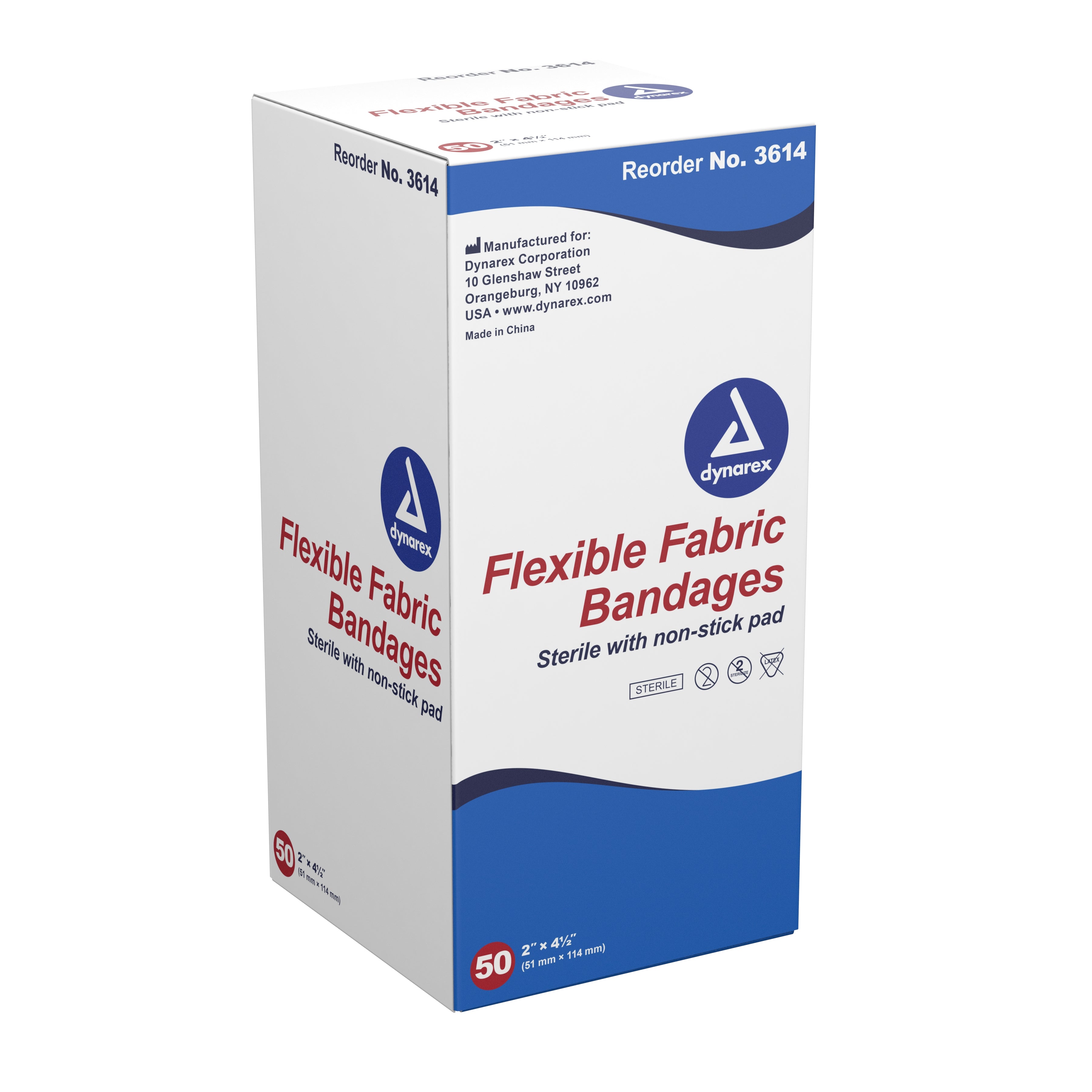 Adhesive Strip Dynarex® Fabric Tan 2 X 4-1/2 Inch Sterile - image 3