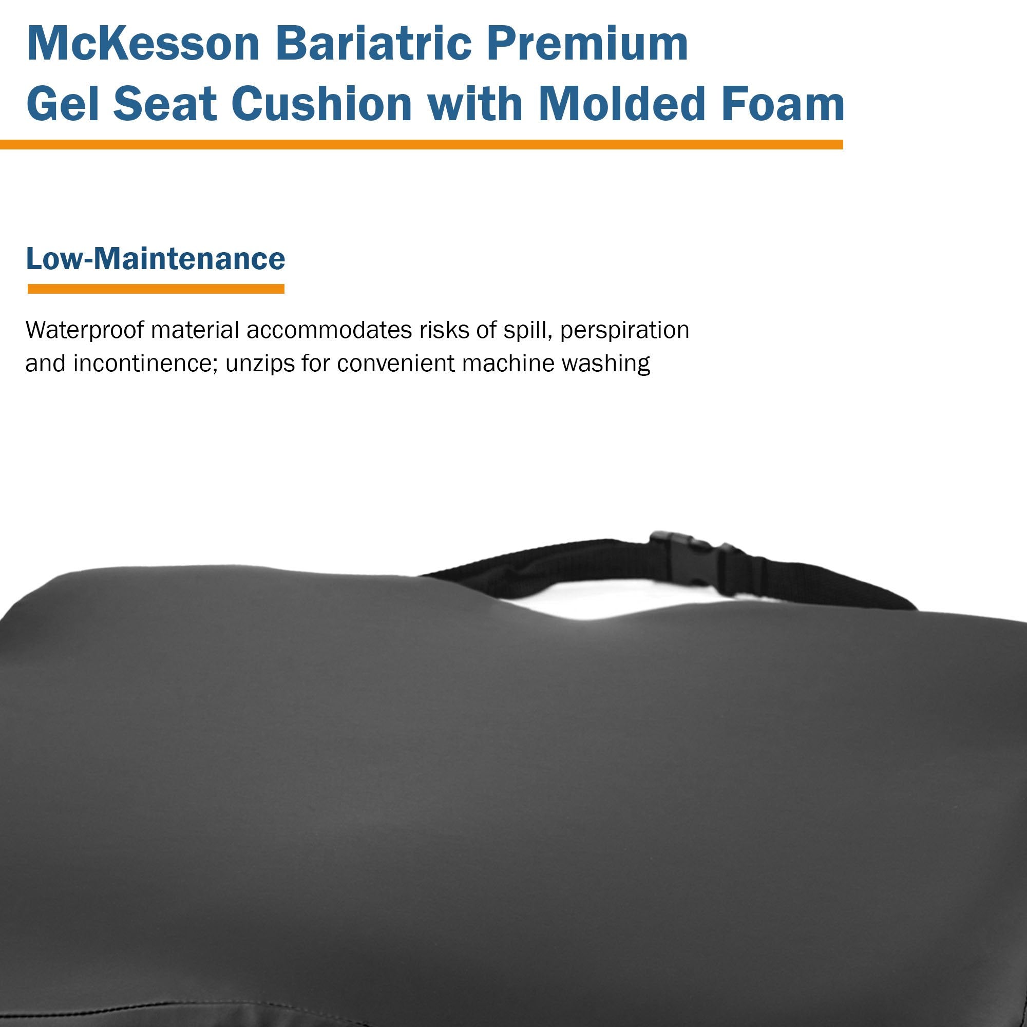 Contoured Seat Cushion McKesson 22 W X 18 L X 3 D Inch Foam / Gel - image 5