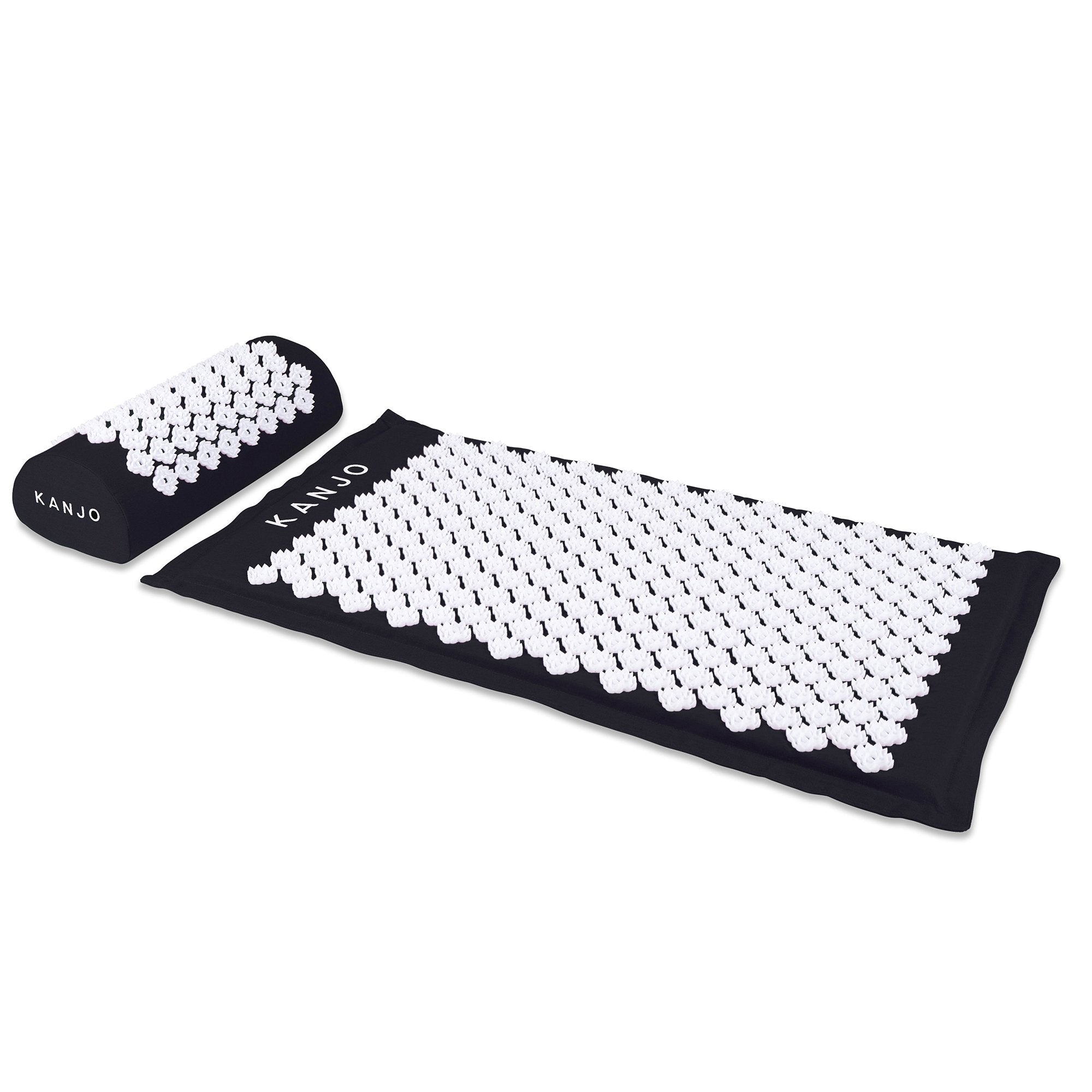 Kanjo Acupressure Mat Set Onyx Cotton-Linen Fabric / Memory Foam / Plastic Mat: 17 X 28 Inch / Pillow: 6 X 14 Inch - image 2