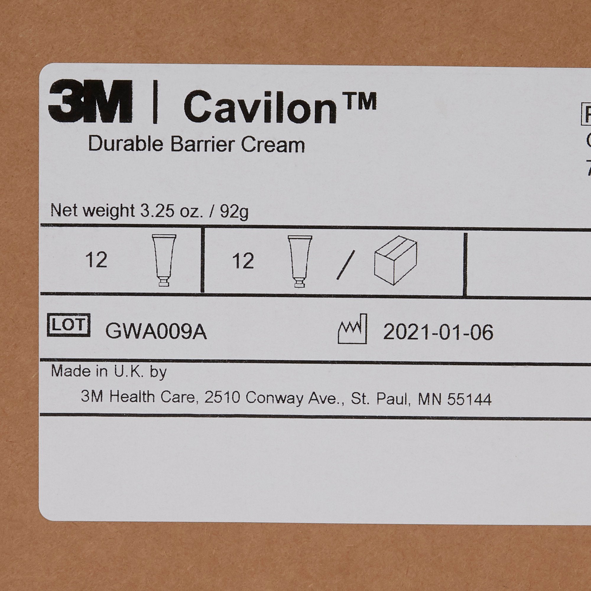 Skin Protectant 3M™ Cavilon™ 3.25 oz. Tube Unscented Cream CHG Compatible - image 6