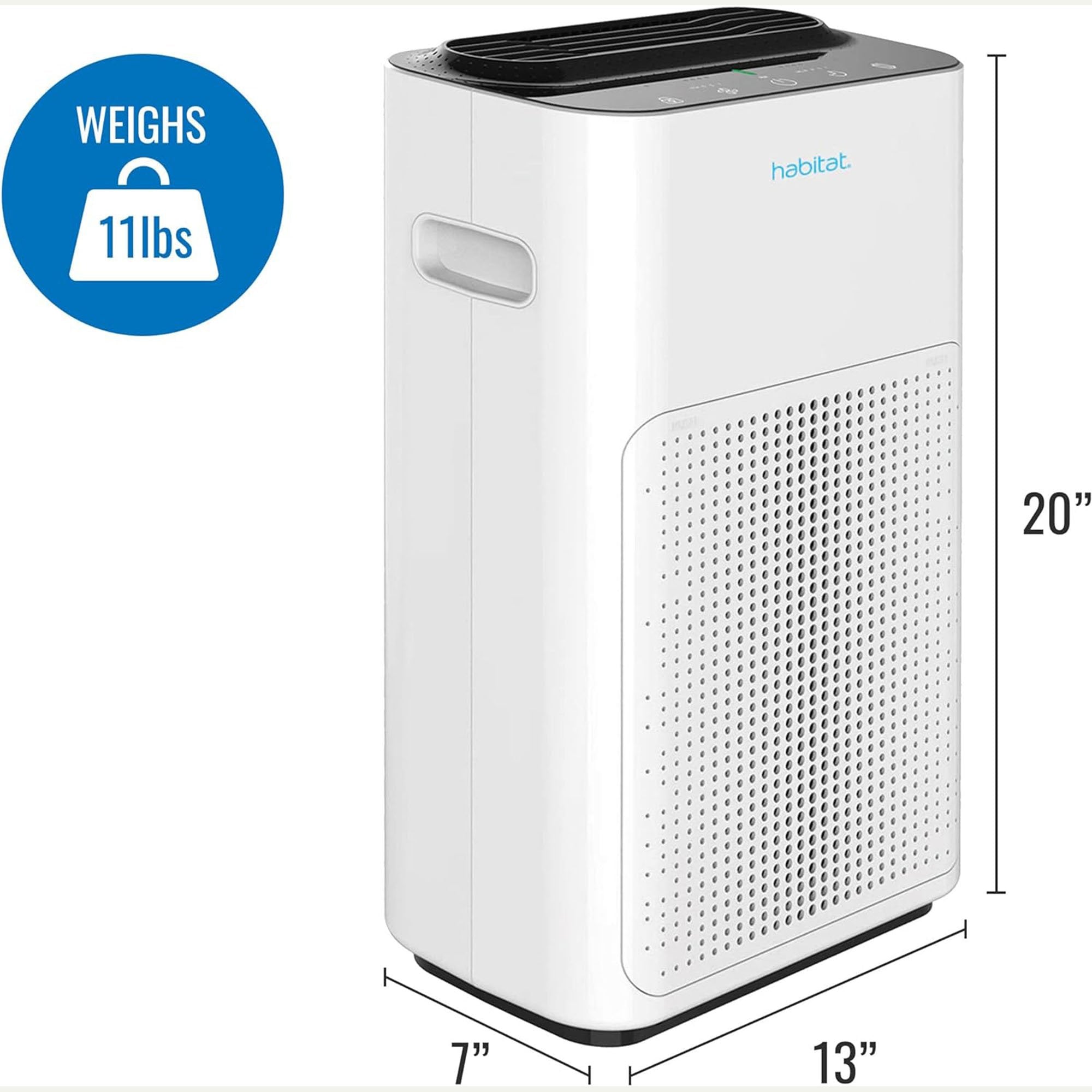 Air Purifier Habitat® 280A 7 X 13 X 20 Inch AC Power HEPA 13 filter captures up to 99.97% of airborne particles 3 Speed - image 2