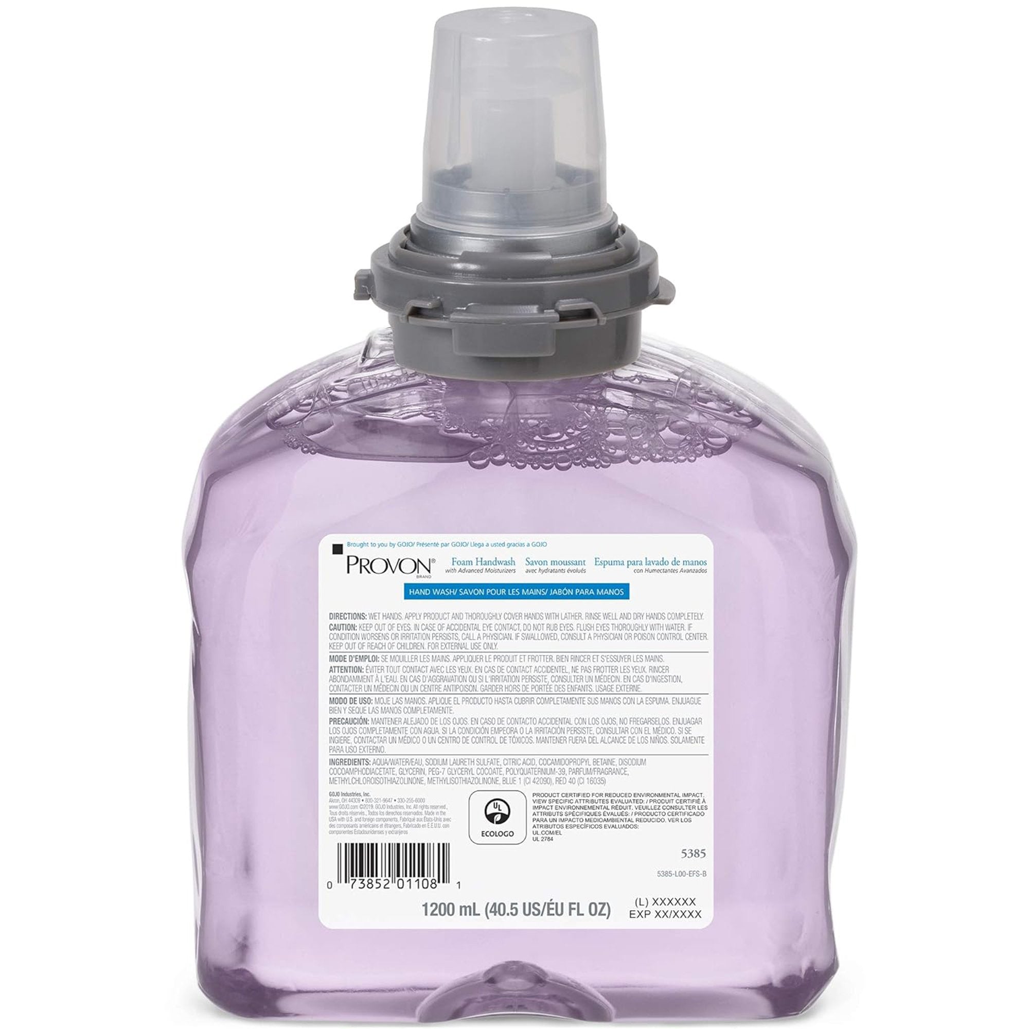 GOJO Provon Foaming Handwash, 1,200 mL Dispenser, Refill Bottle, Cranberry Scent