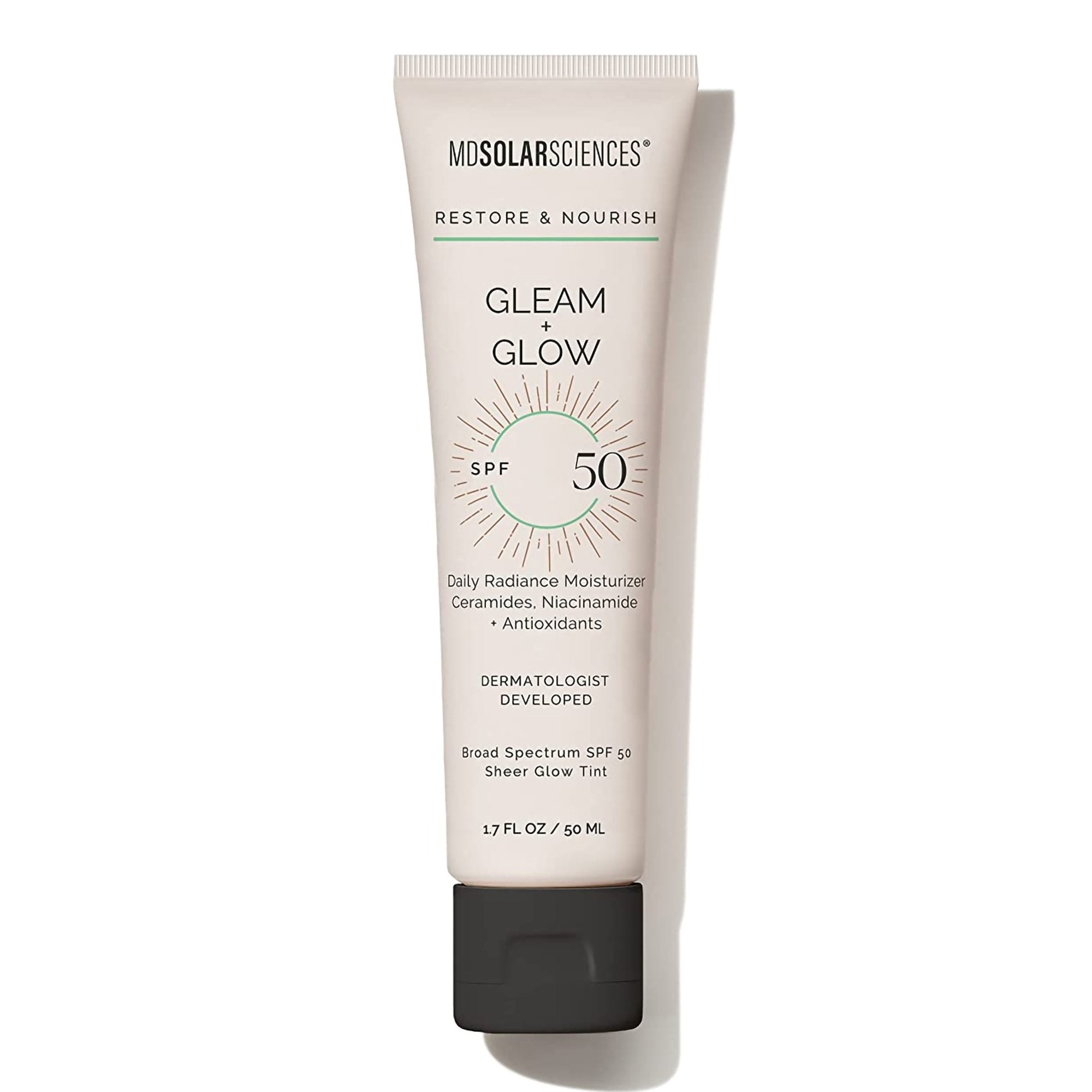 Facial Moisturizer with Sunscreen MDSolarsciences™ Gleam + Glow SPF50 1.7 oz. Tube Scented Cream