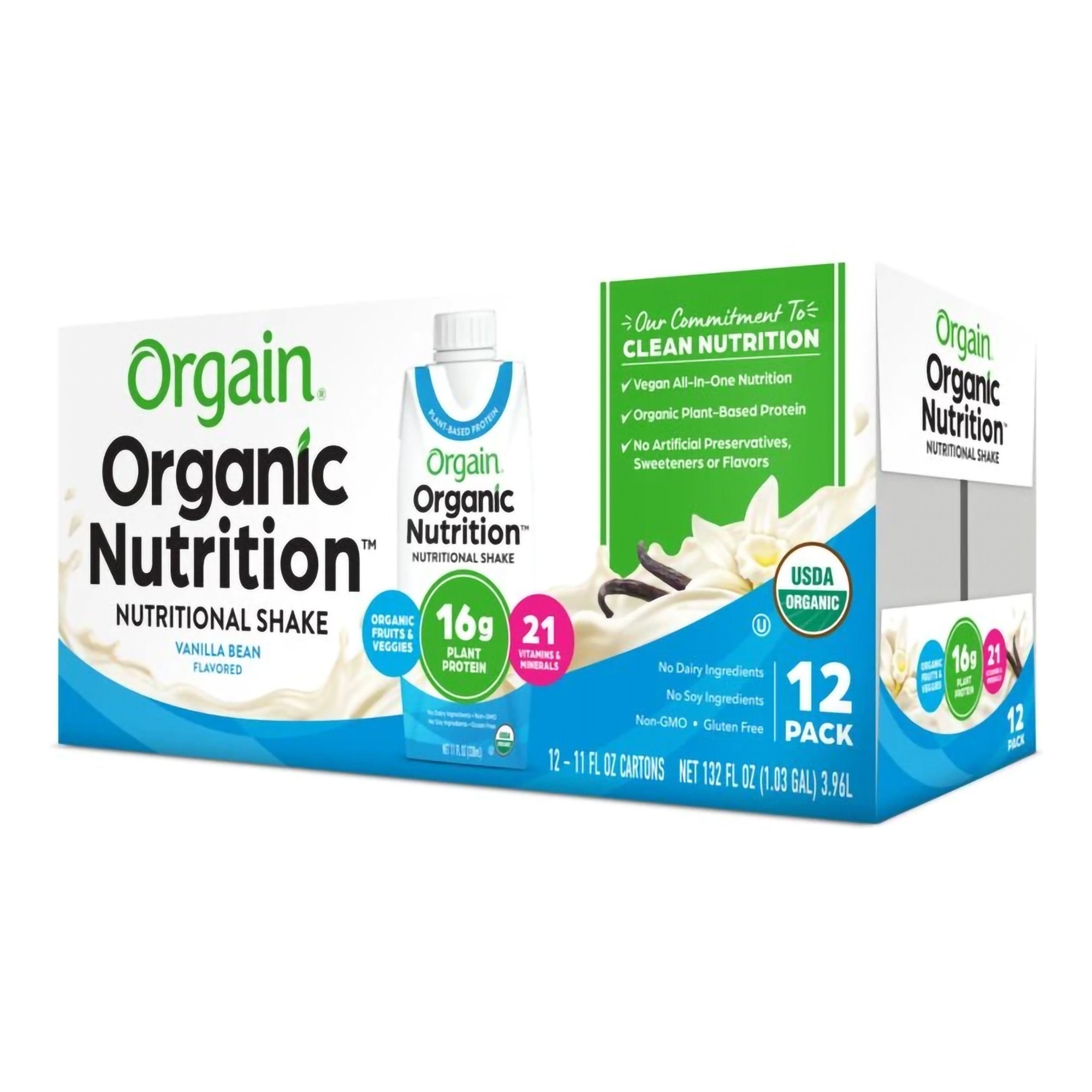 Oral Supplement Organic Nutrition™ Vegan Vanilla Bean Flavor Liquid 11 oz. Carton - image 4