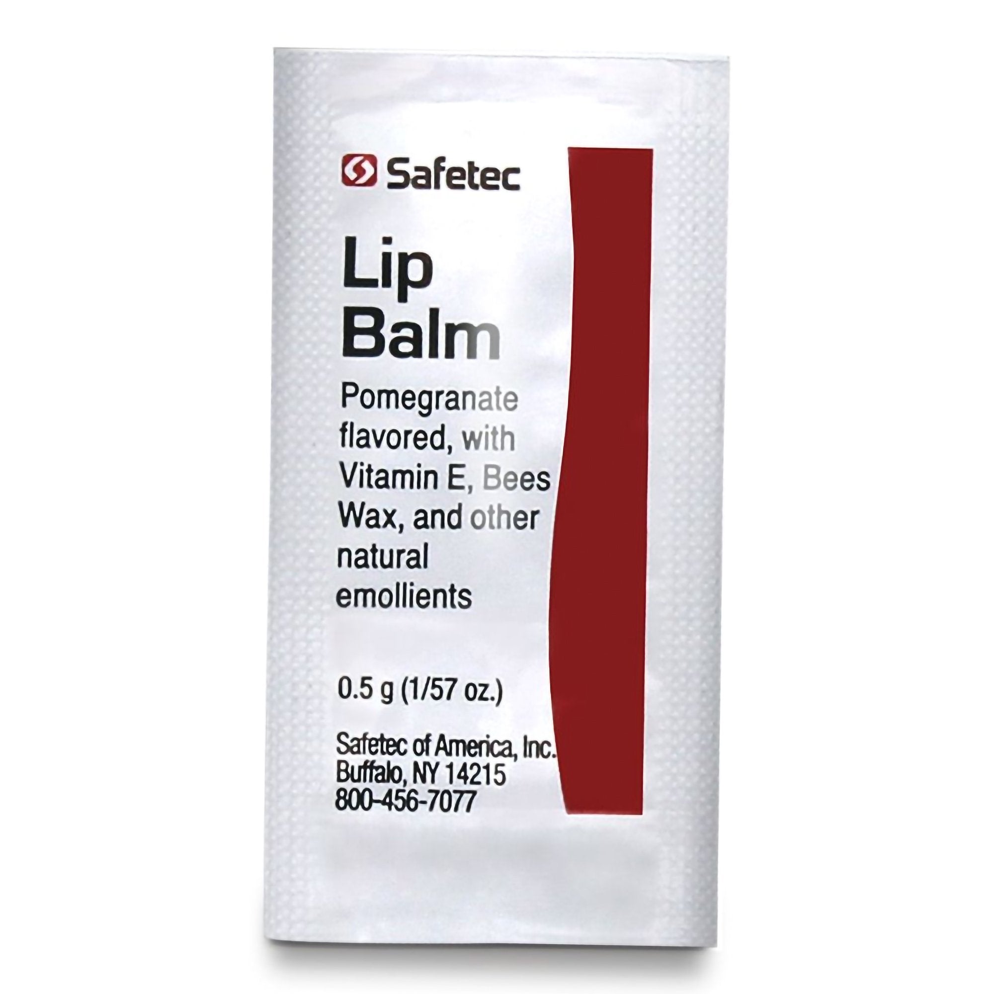 Lip Balm Safetec 0.5 Gram Balm Individual Packet Pomegranate Flavor - image 4