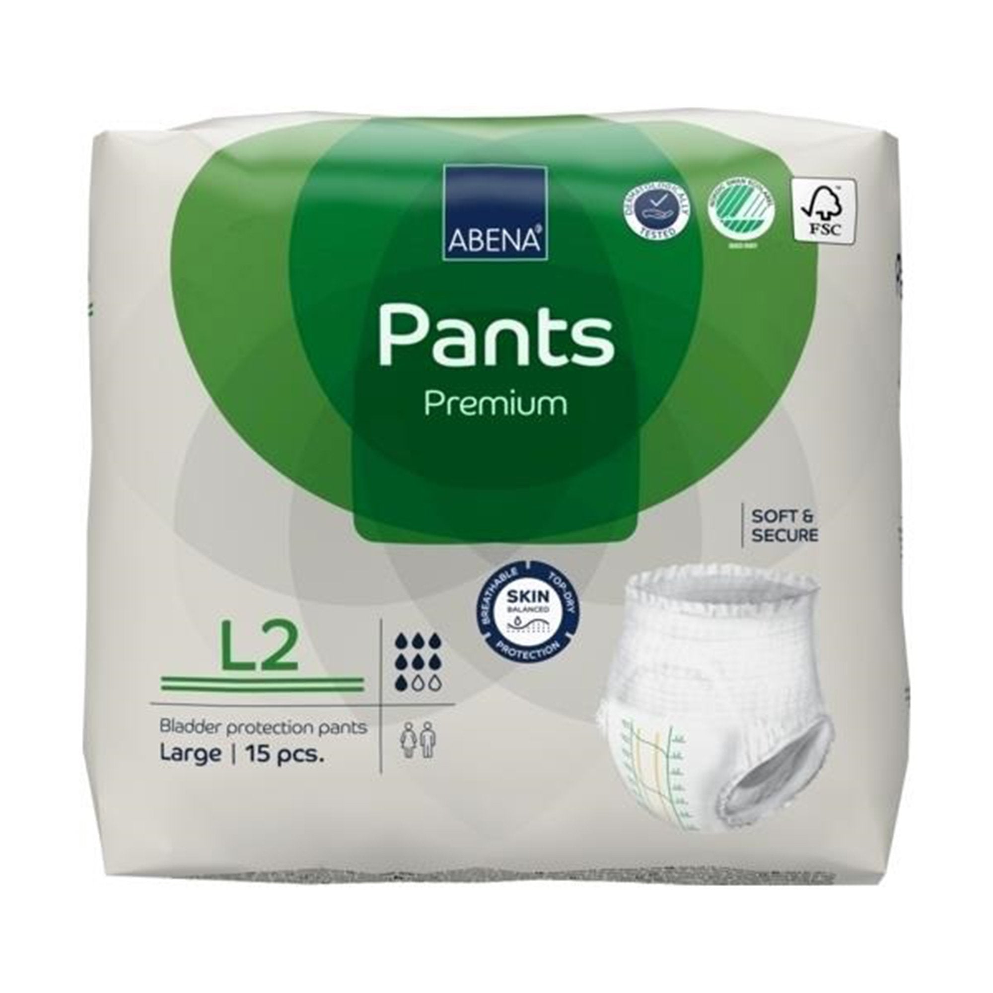 Absorbent Underwear Abena® Premium Pants L2 Pull On with Tear Away Seams Adult Large Unisex Disposable Heavy Absorbency - image 5