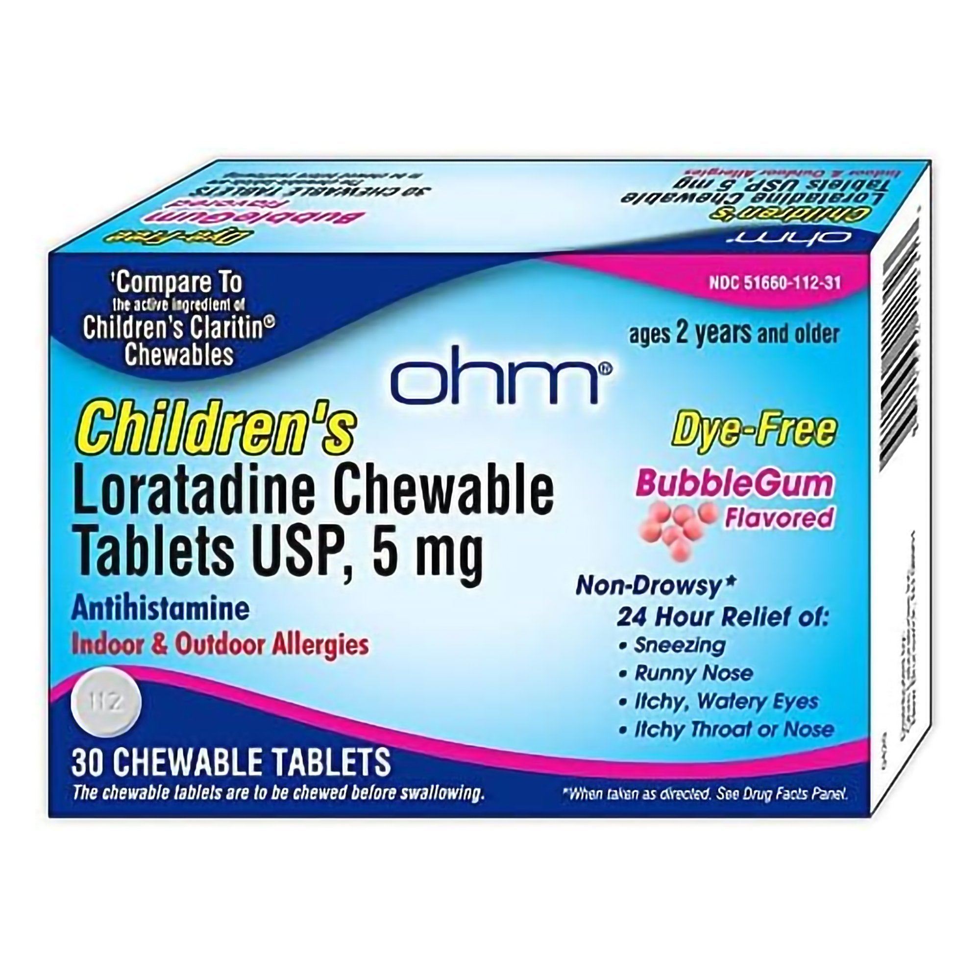 Children's Allergy Relief 5 mg Strength Chewable Tablet 30 per Box - image 2