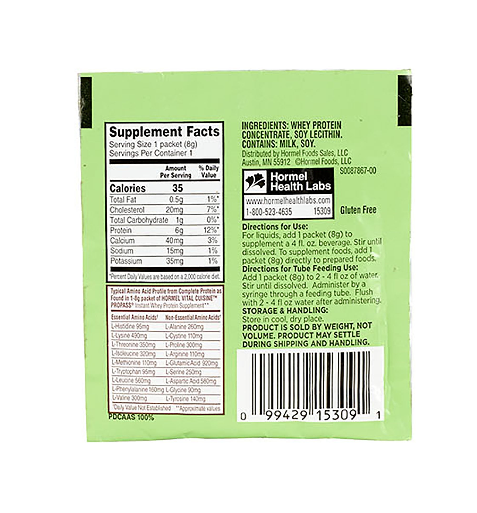 Oral Supplement Hormel Vital Cuisine® PROPASS® Unflavored Powder 0.28 oz. Individual Packet - image 2