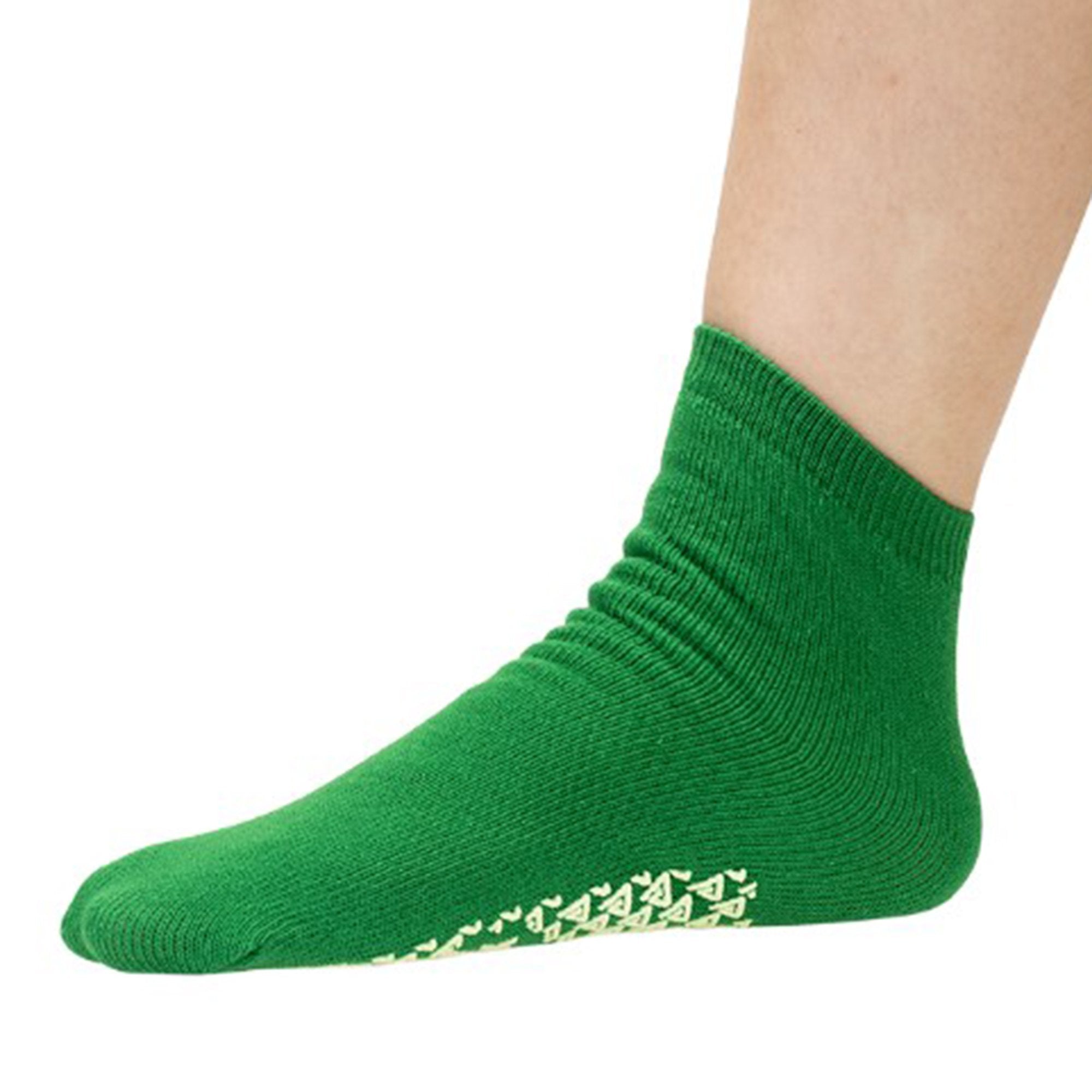 Slipper Socks Dynarex Unisex Adult Medium Single Tread Single Patient Use Green - image 3