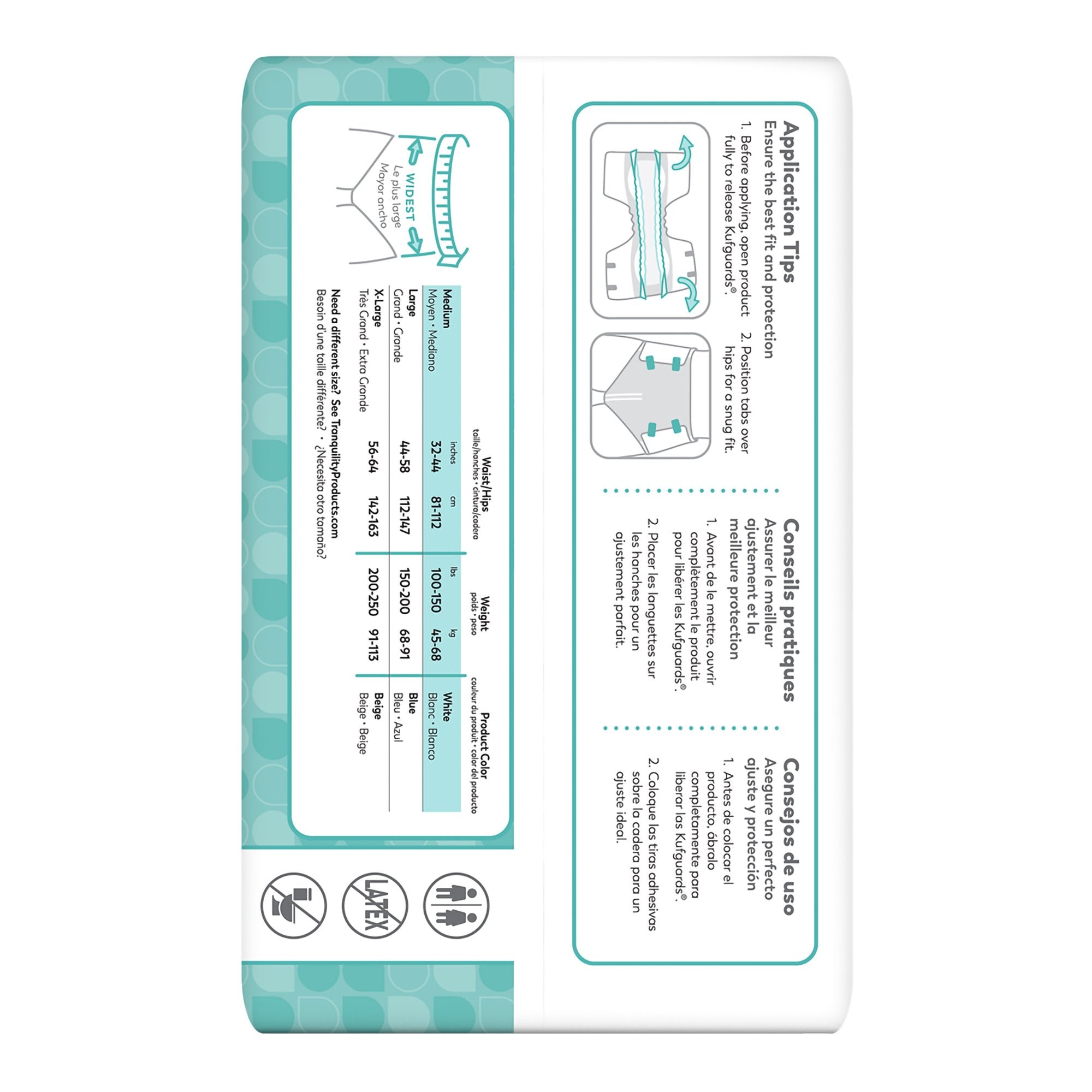Incontinence Brief Tranquility® Essential Adult Medium Unisex Disposable Moderate Absorbency - image 5