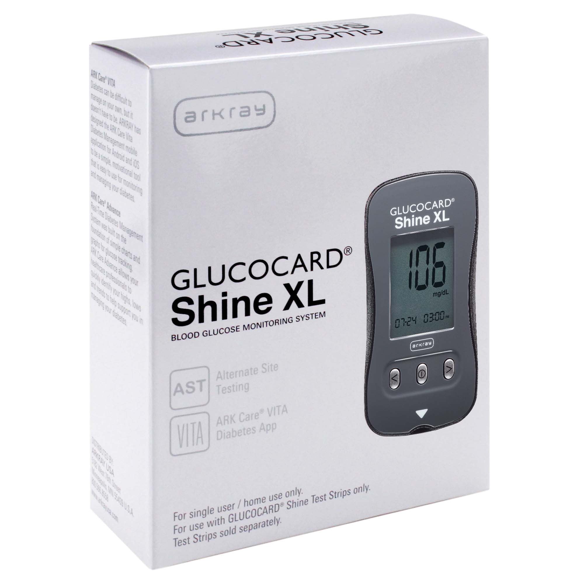 Blood Glucose Meter Glucocard® Shine 5 Second Results Stores up to 250 Results No Coding Required - image 4