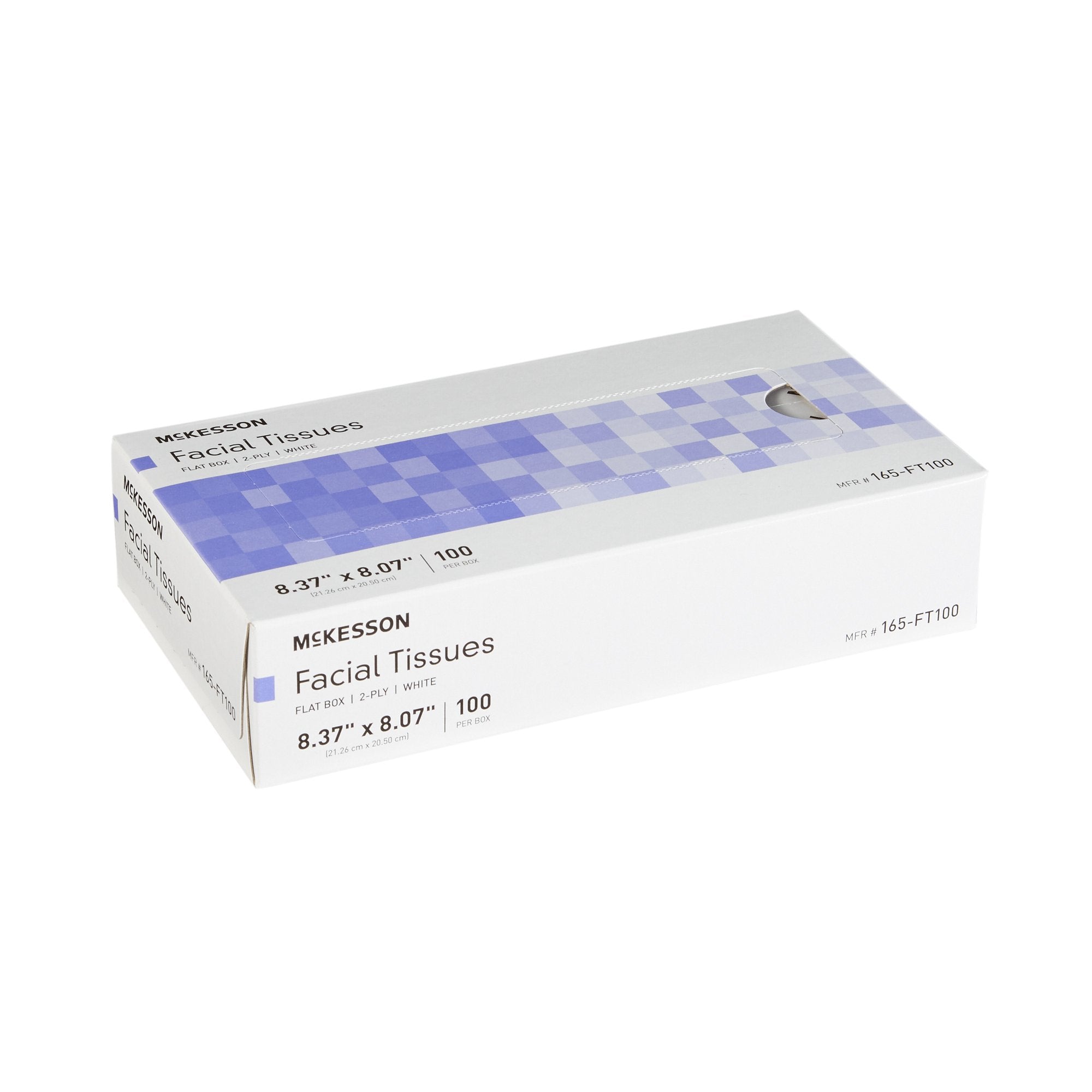 McKesson Facial Tissue 2-Ply White 8.37 x 8.07" - Bulk Pack of 100