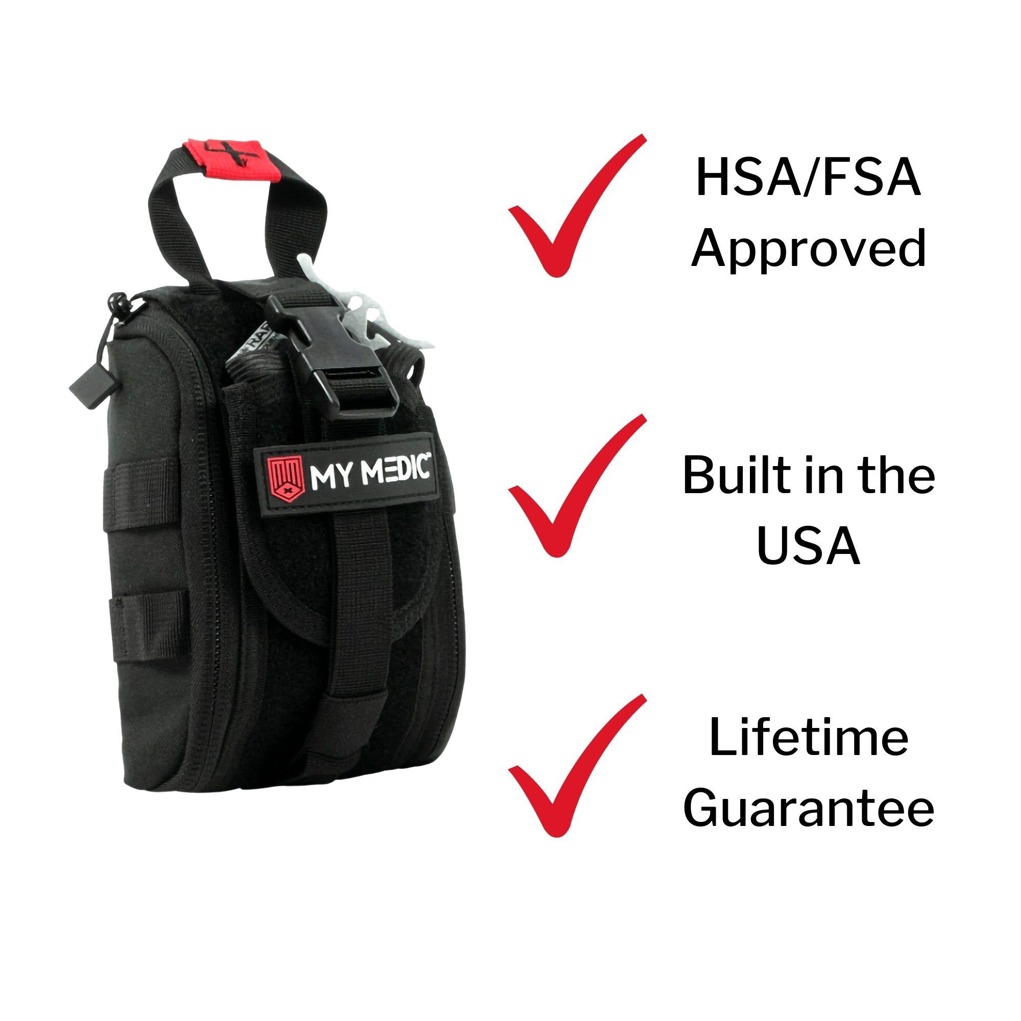 My Medic TFAK Trauma First Aid Kit in Nylon Bag – Medical Supplies for Emergencies (1 Unit)