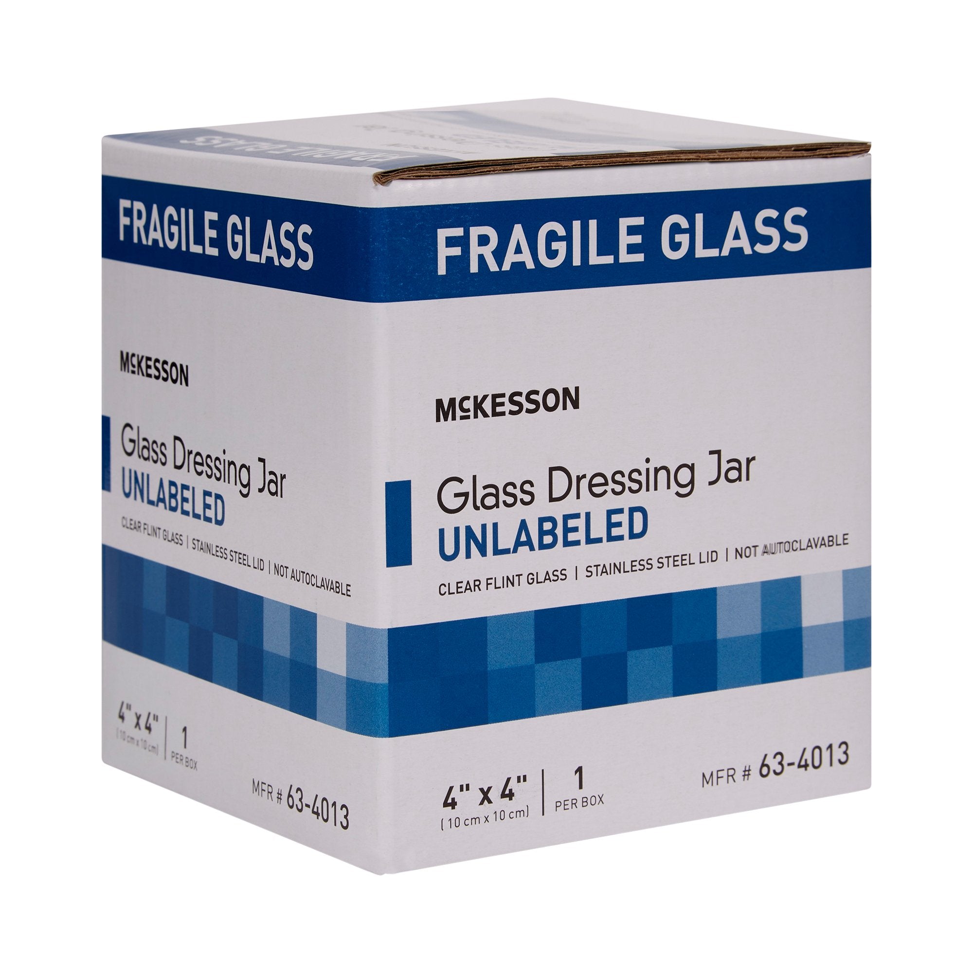 McKesson Glass Unlabeled Sundry Jar, 4 x 4 in (6 Units)