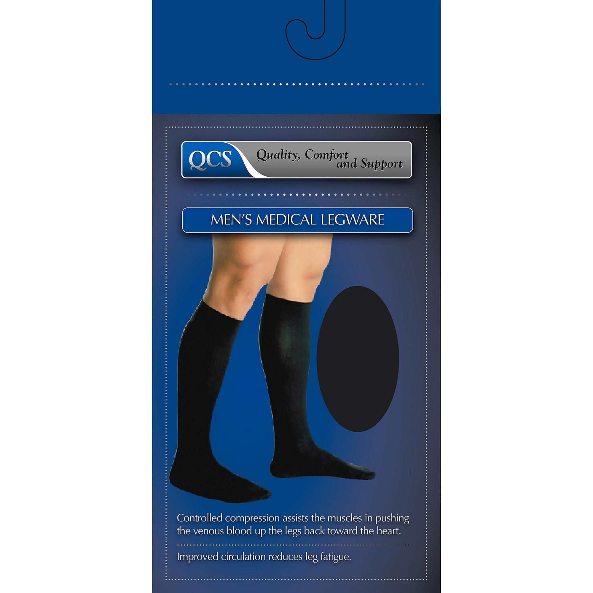 QCS Compression Knee-High Socks, X-Large, Black (2 Units)