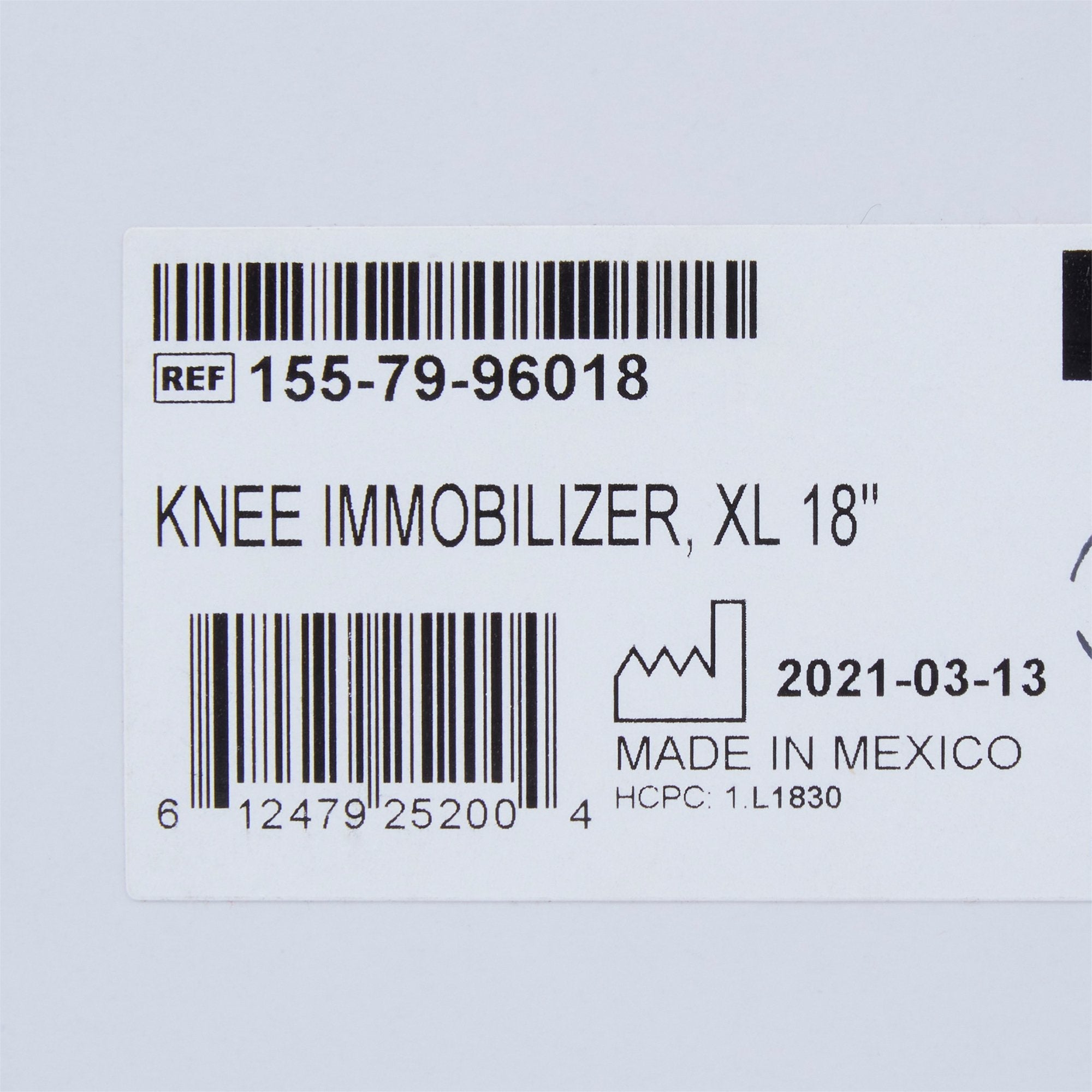 McKesson Knee Immobilizer, 18-Inch Length, Extra Large (1 Unit)