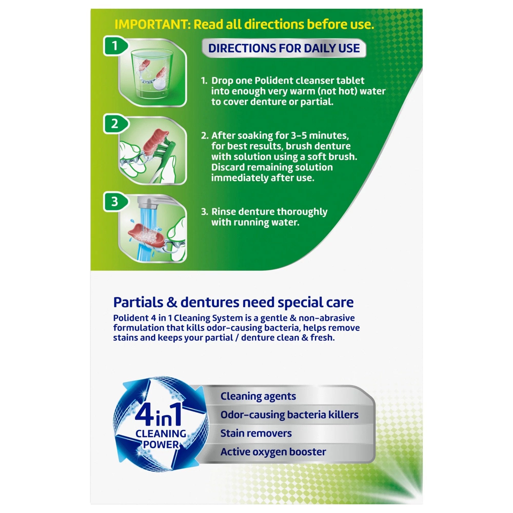 Polident® 3 Minute Denture Cleaner, 40 ct. (40 Units)